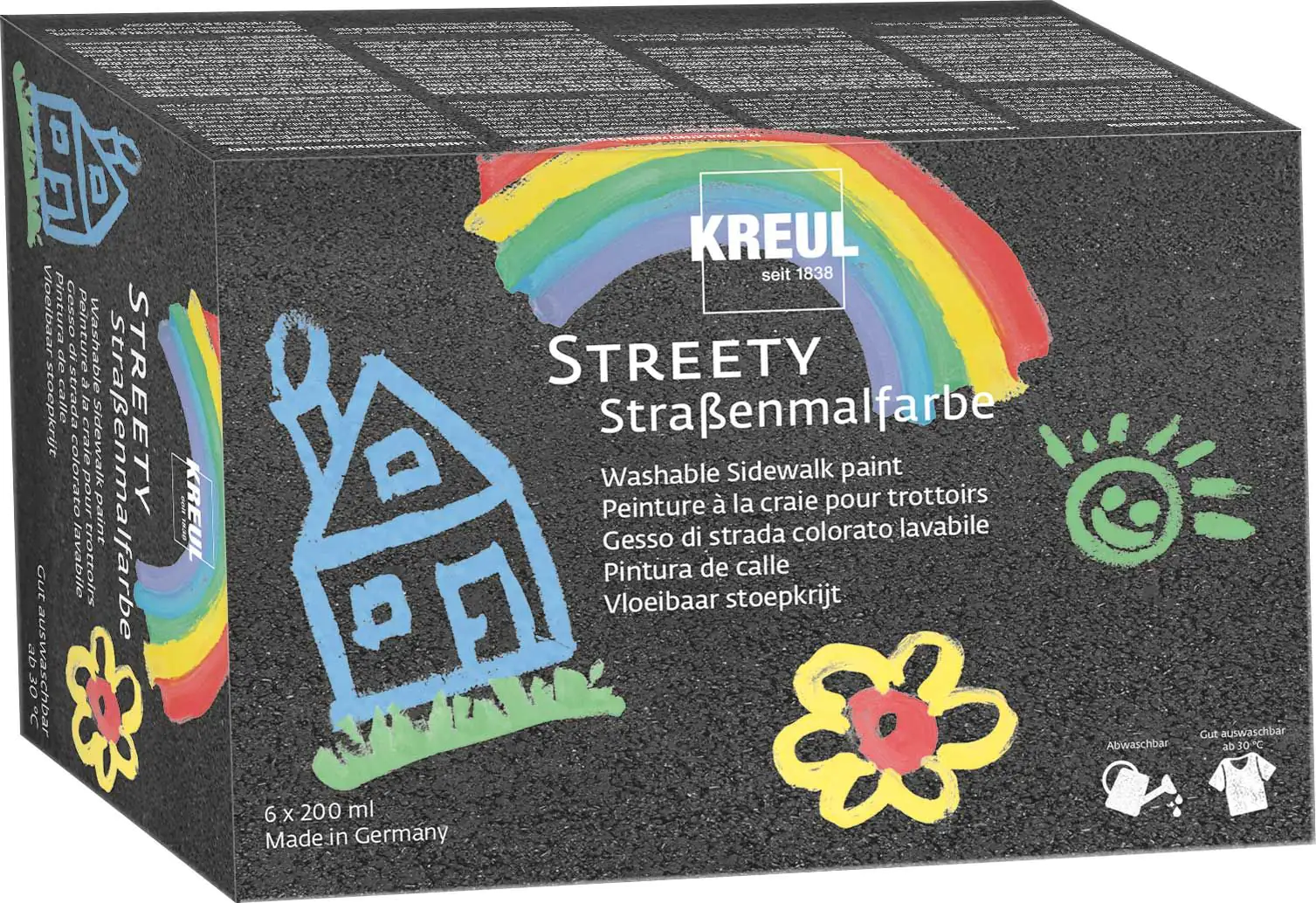 Kreul Streety Straßenmalfarbe 6er Set 200 ml Kreul Streety Straßenmalfarbe 6er Set 200 ml