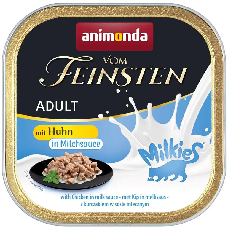 4017721830386 Animonda vom Feinsten Katzennassfutter mit Huhn in Milchsauce, 100g