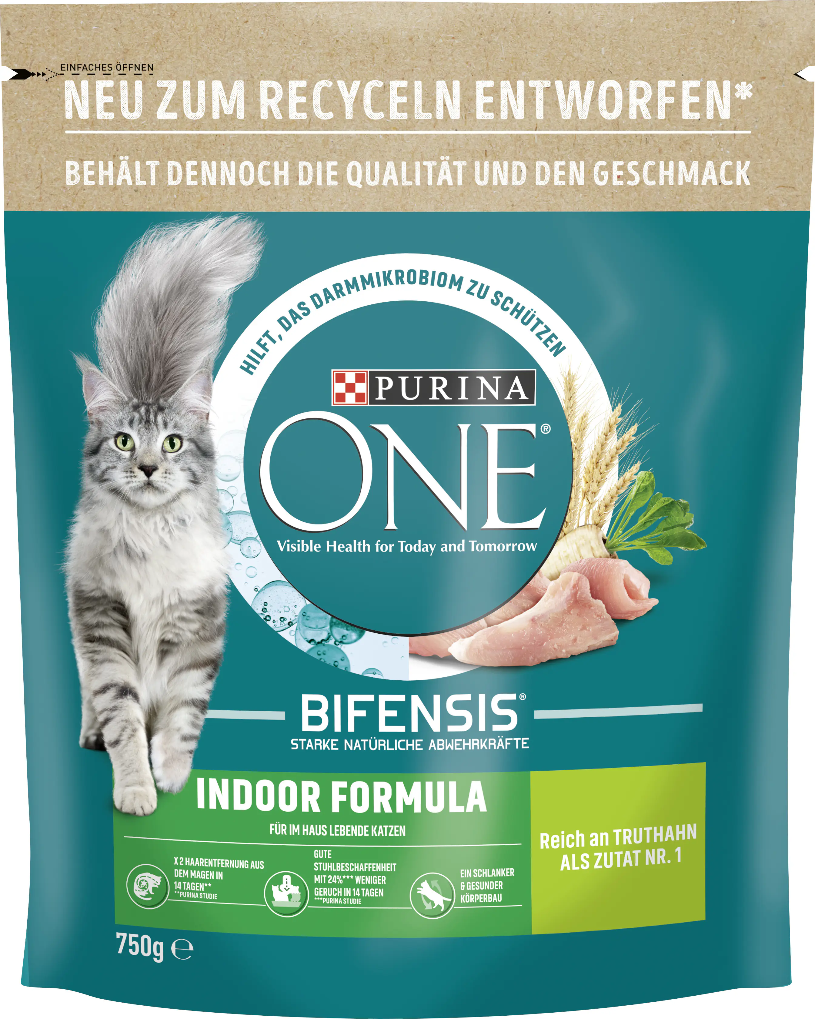 Purina ONE Indoor Formula reich an Truthahn und Vollkorn-Getreide 750 g Purina ONE Indoor Formula reich an Truthahn und Vollkorn-Getreide 750 g