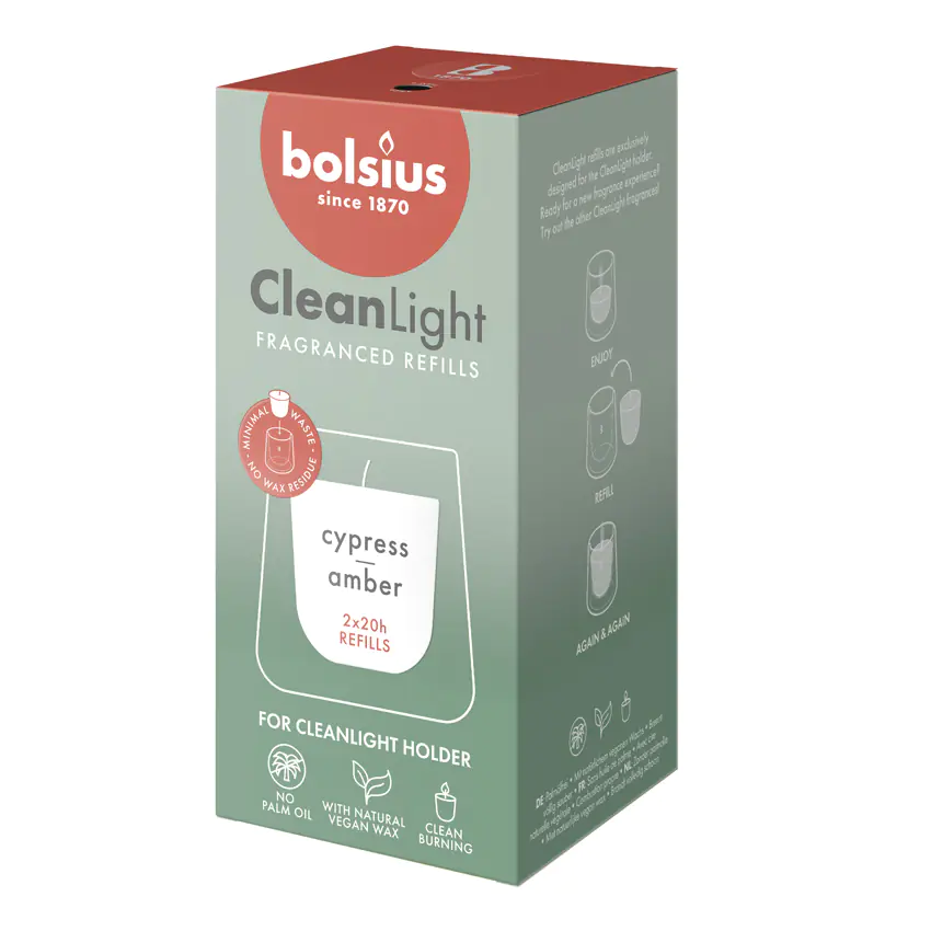 Bolsius Cleanlight Duft-Nachfüller 2er Pack Zypresse & Bernstein Bolsius Cleanlight Duft-Nachfüller 2er Pack Zypresse & Bernstein