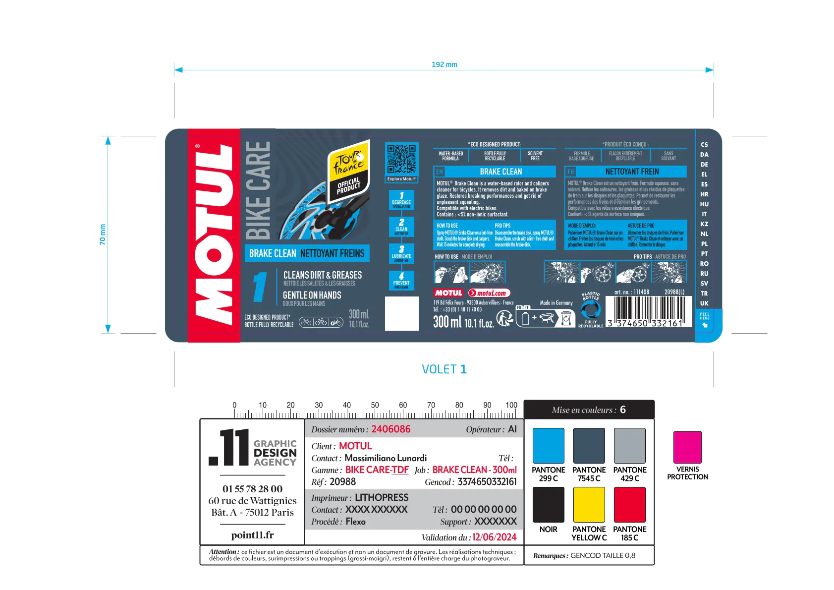 MOTUL Brake Clean Road Bremsenreiniger 300ml