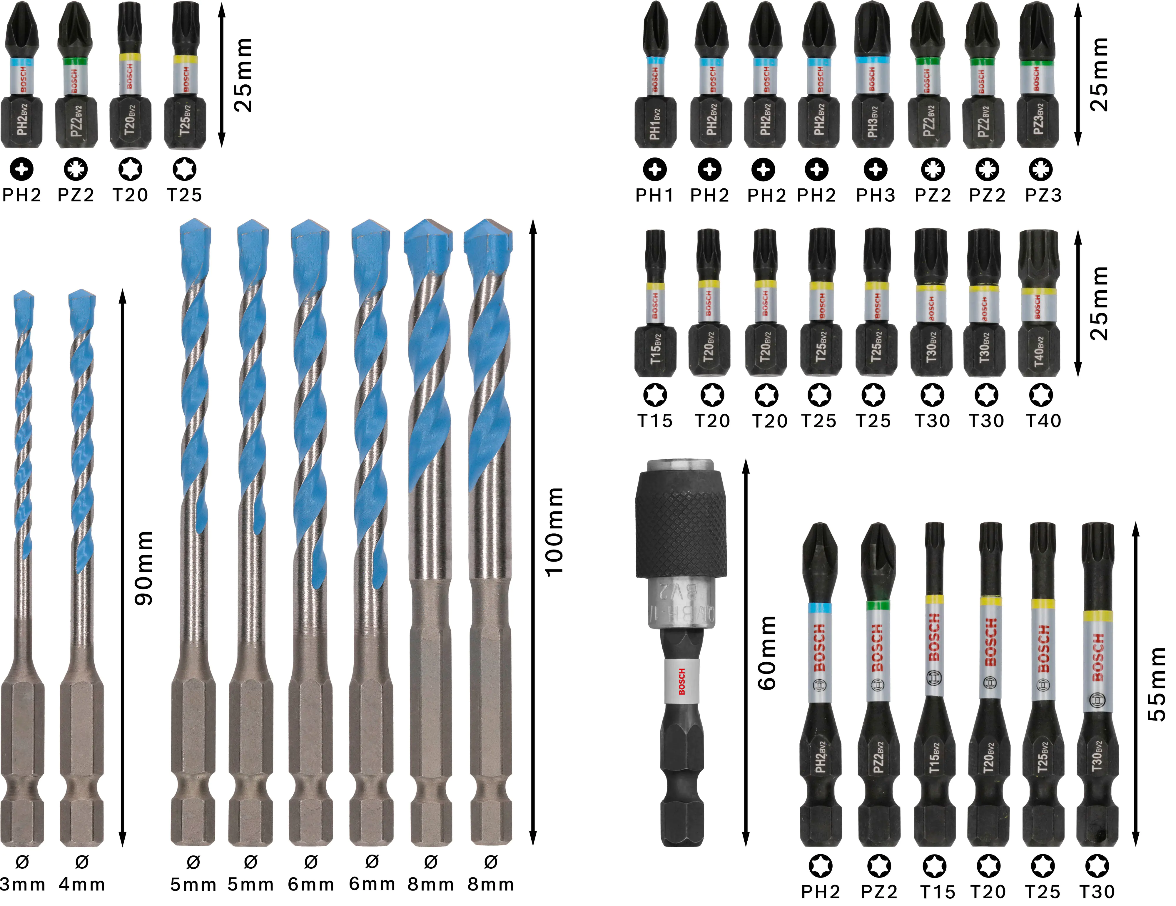 Bosch PRO Impact Schrauberbits und Multi Construction Bohrer Set 35-teilig Bosch PRO Impact Schrauberbits und Multi Construction Bohrer Set 35-teilig