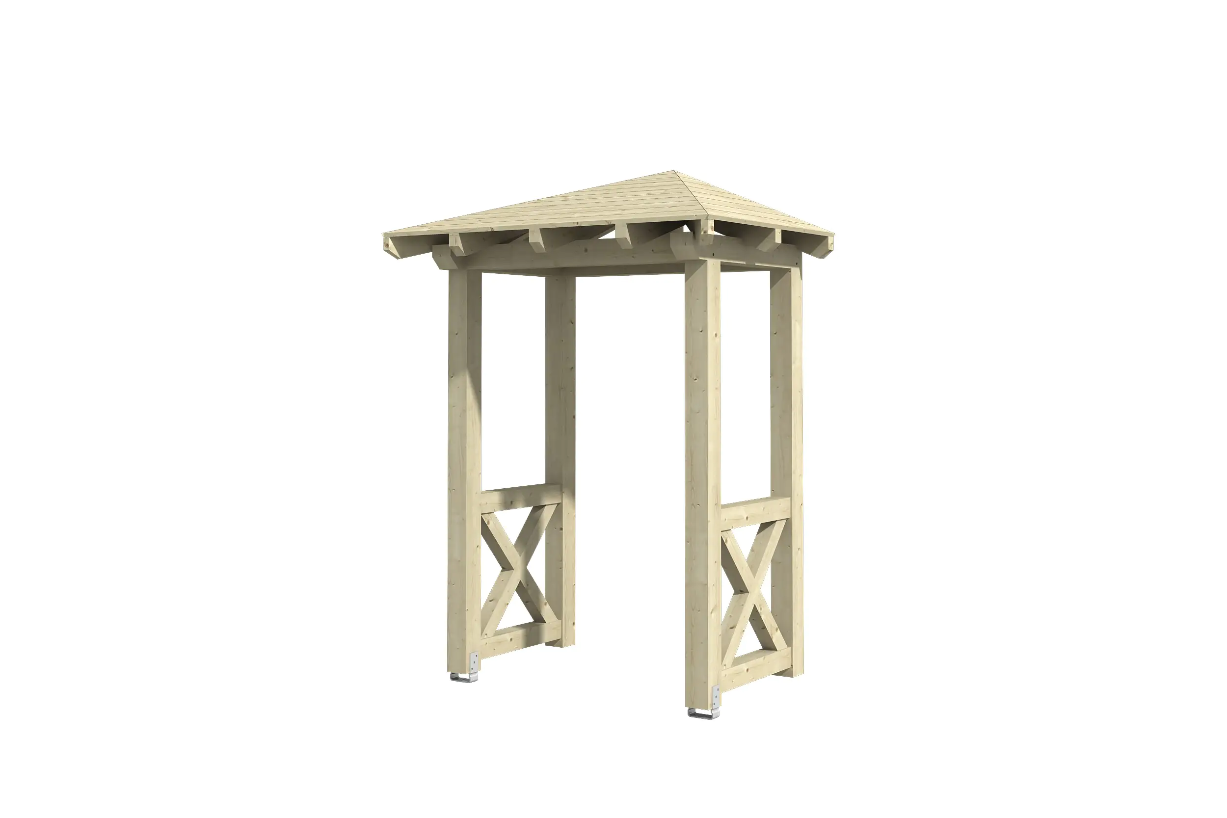 SKAN HOLZ Vordach Wesel Typ 4 188 x 126 cm, natur