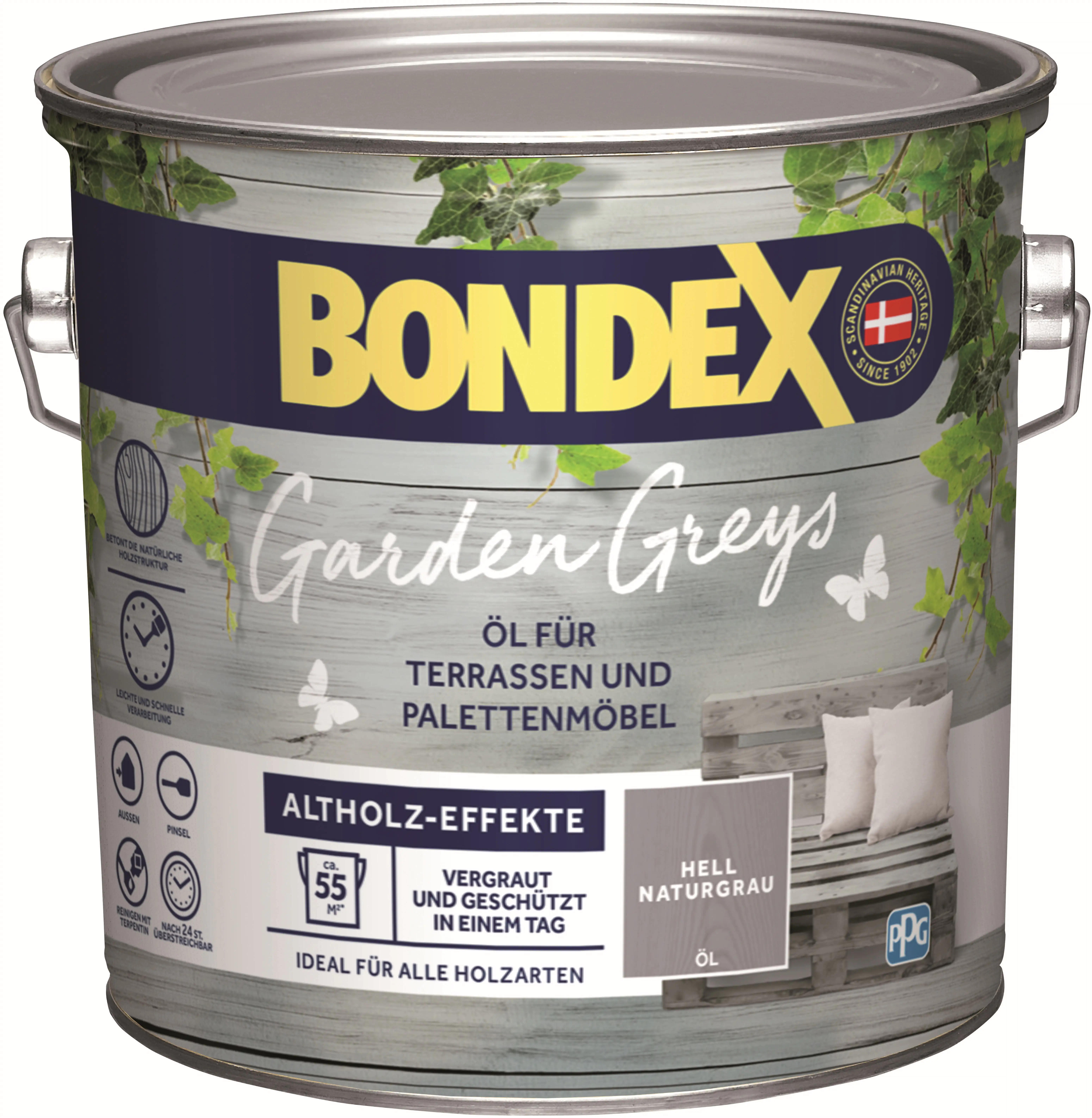 Bondex Garden Greys Öl 2,5 L hell naturgrau