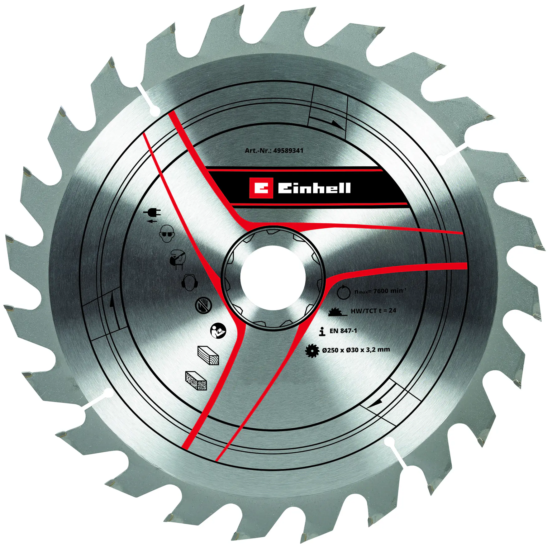 Einhell Kreissägeblatt Sbl D 250 x 30 x 3,2 mm 24 Zähne