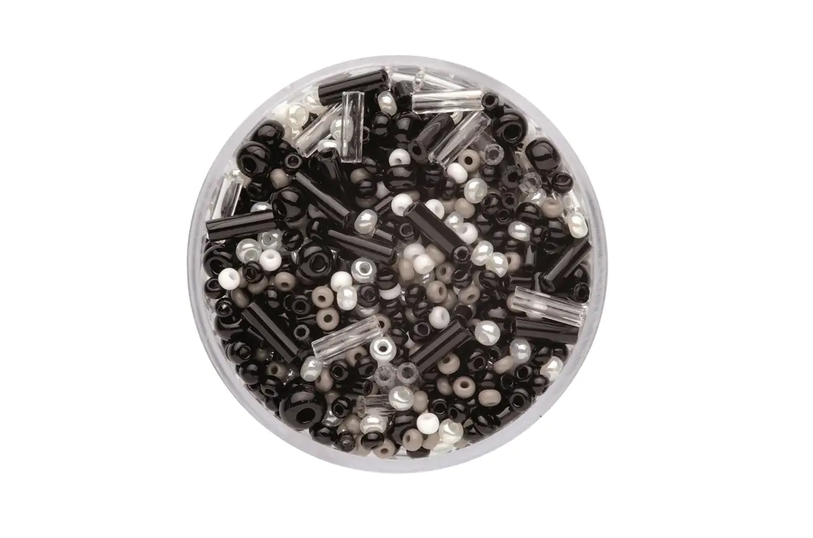 Rocailles Mix schwarz 17 g