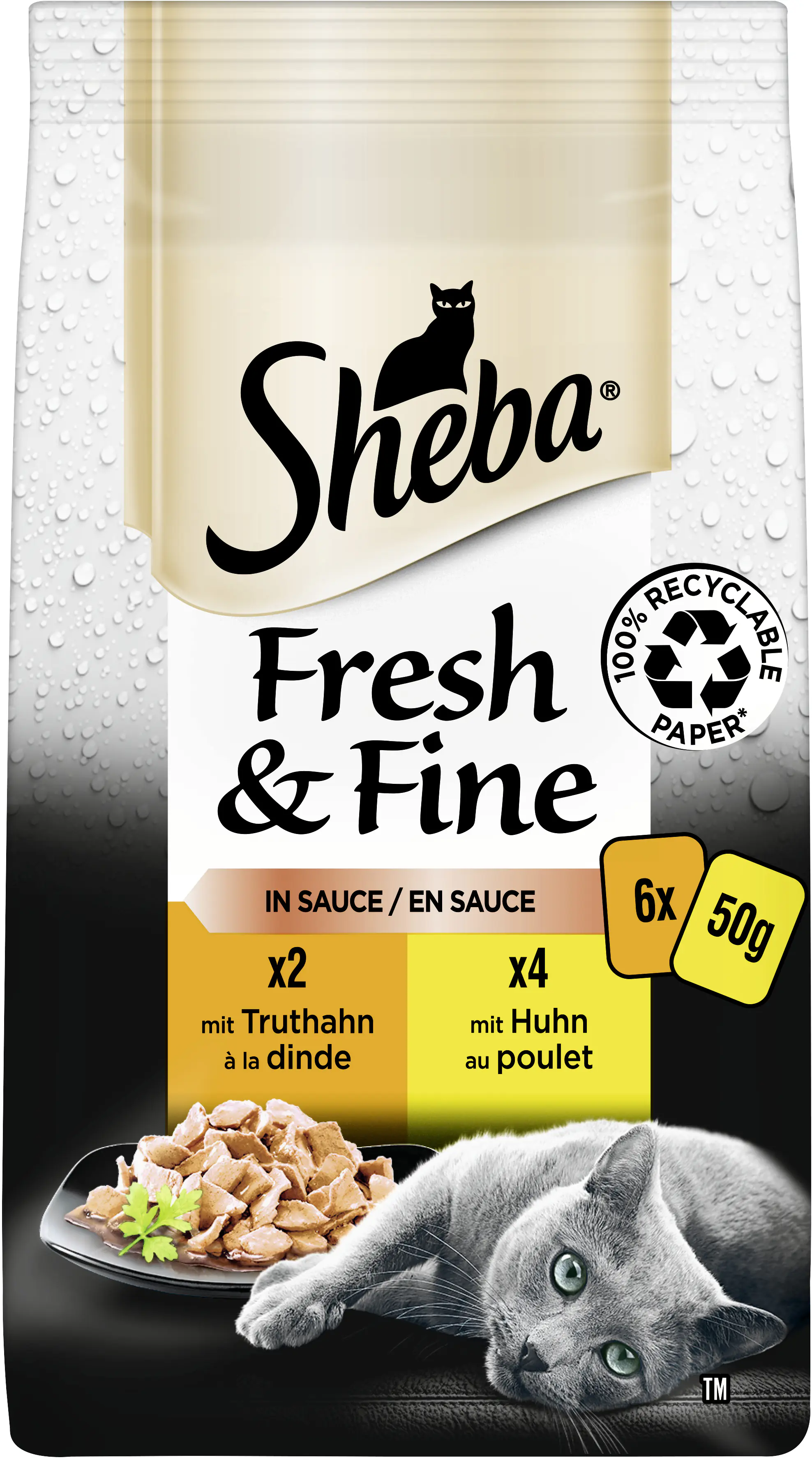 Sheba Multipack Fresh & Fine in Sauce Geflügel Variation 6 x 6x50 g