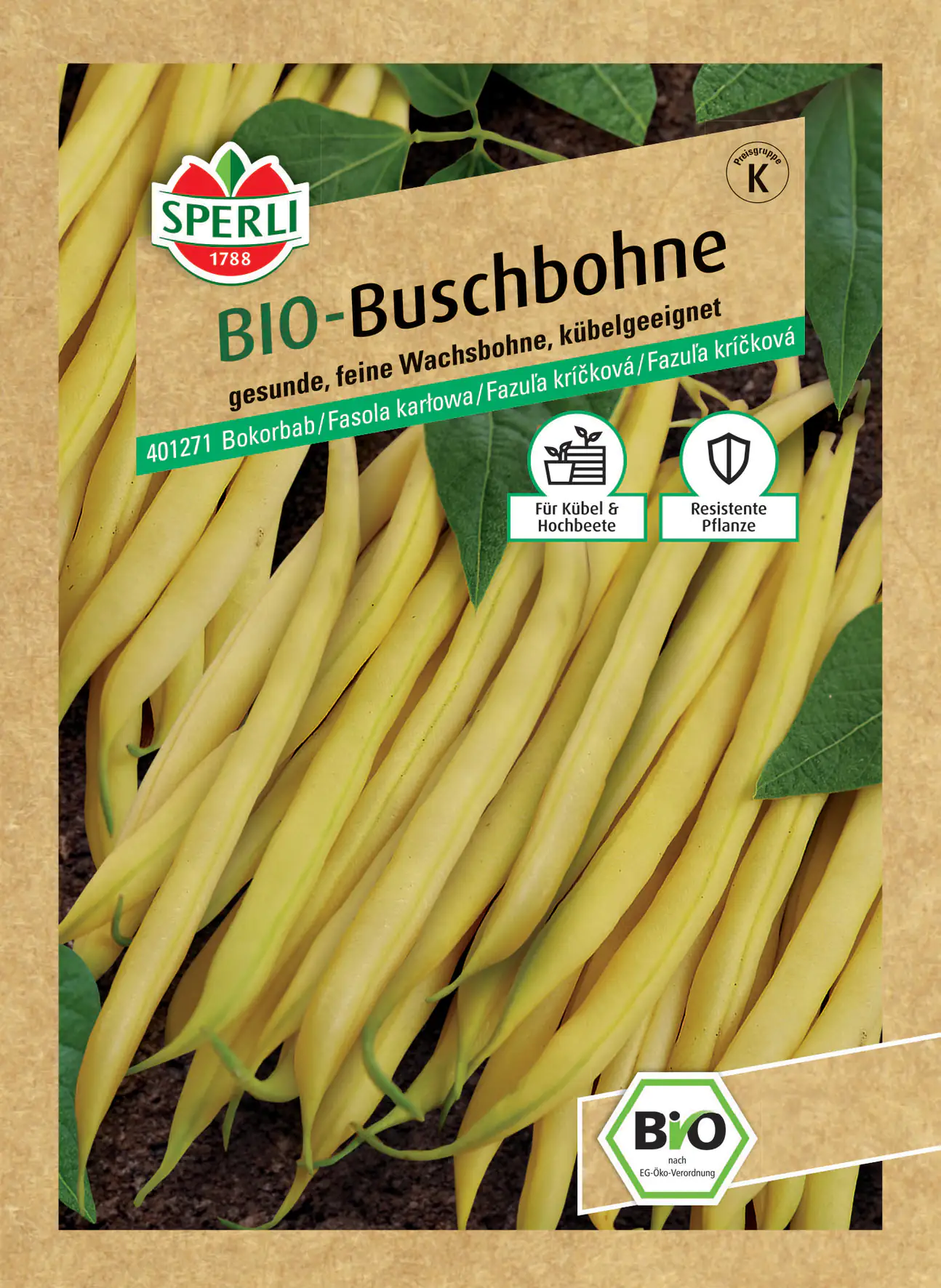 Sperli BIO Buschbohne gelb