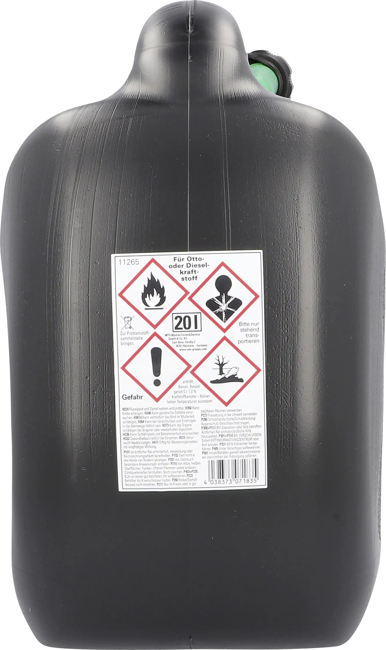 Cartrend Benzinkanister 20 Liter Kunststoff mit Einfüllstutzen Cartrend Benzinkanister 20 Liter Kunststoff mit Einfüllstutzen