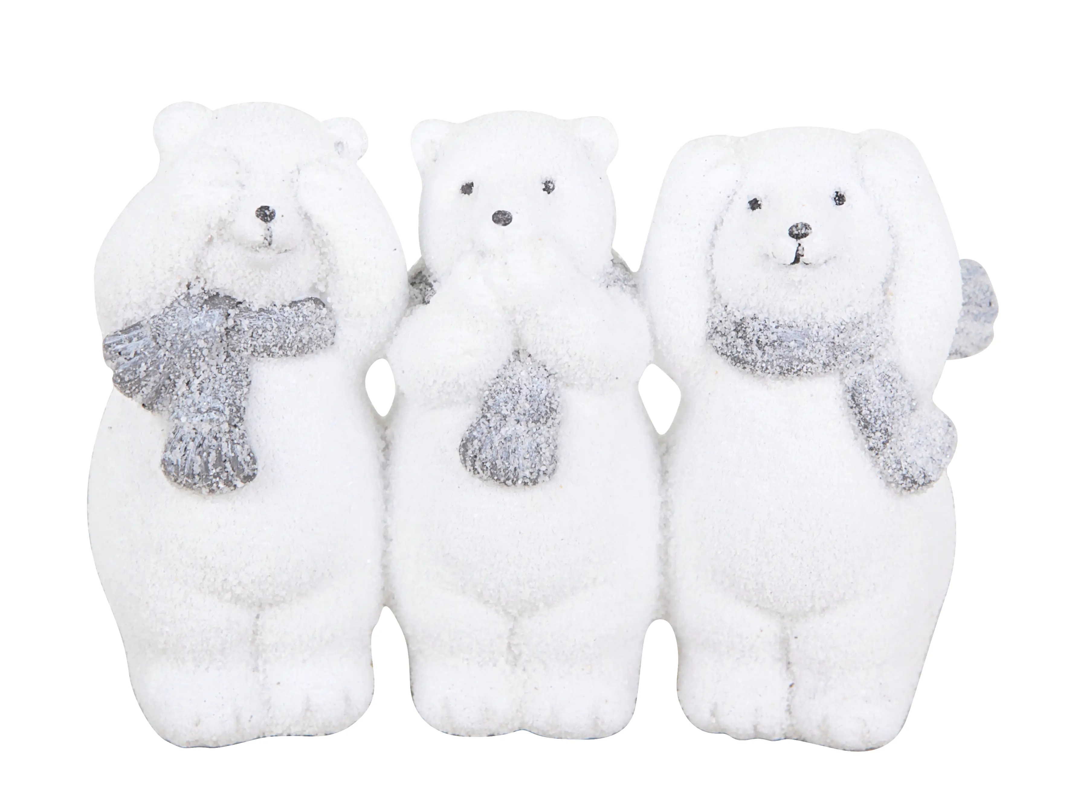 TrendLine Dekofigur Eisbären 16 x 11 cm weiß-grau