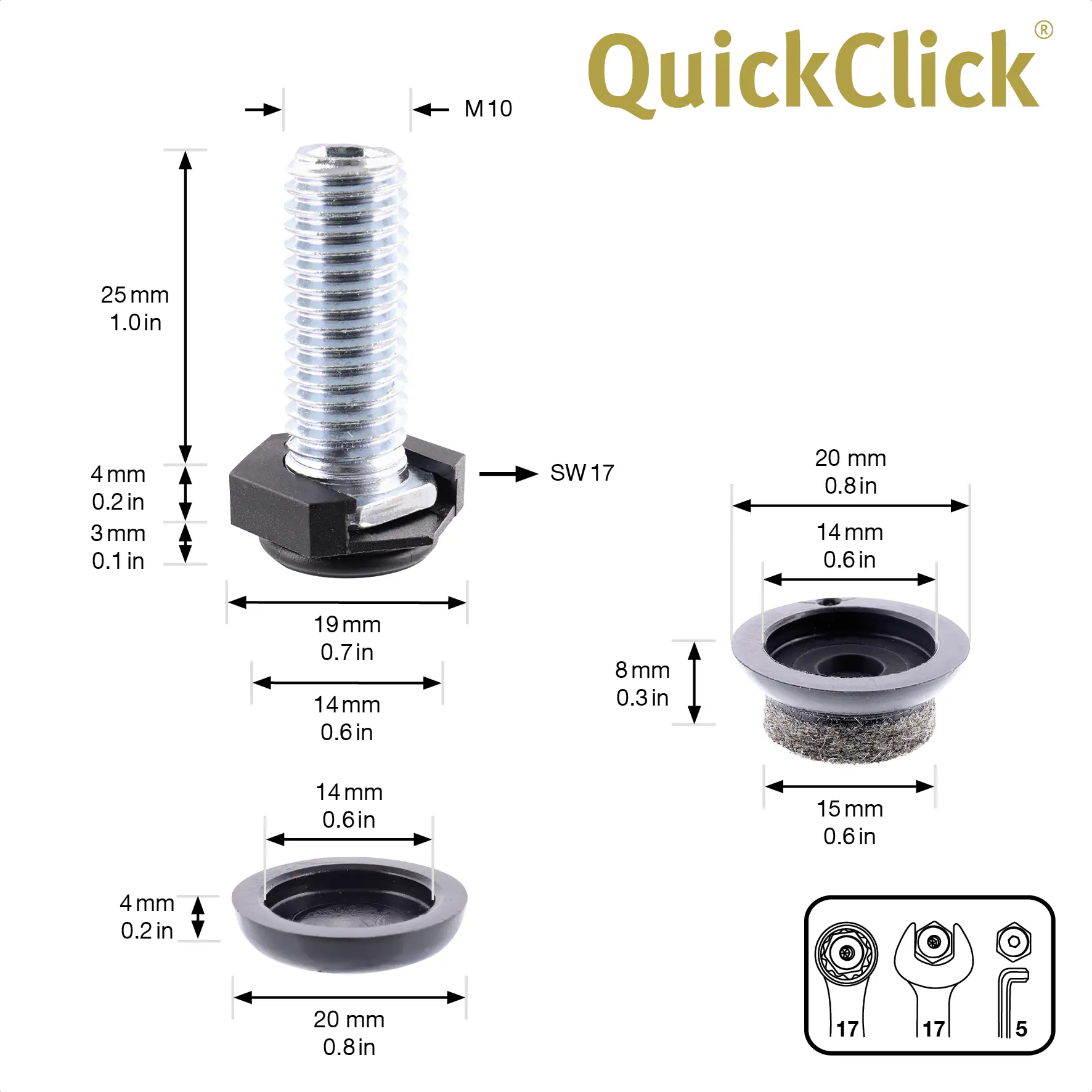 Wagner Möbelfuß Justus Kunststoff Ø 2 x 2,5 cm schwarz 4 Stück Wagner Möbelfuß Justus Kunststoff Ø 2 x 2,5 cm schwarz 4 Stück
