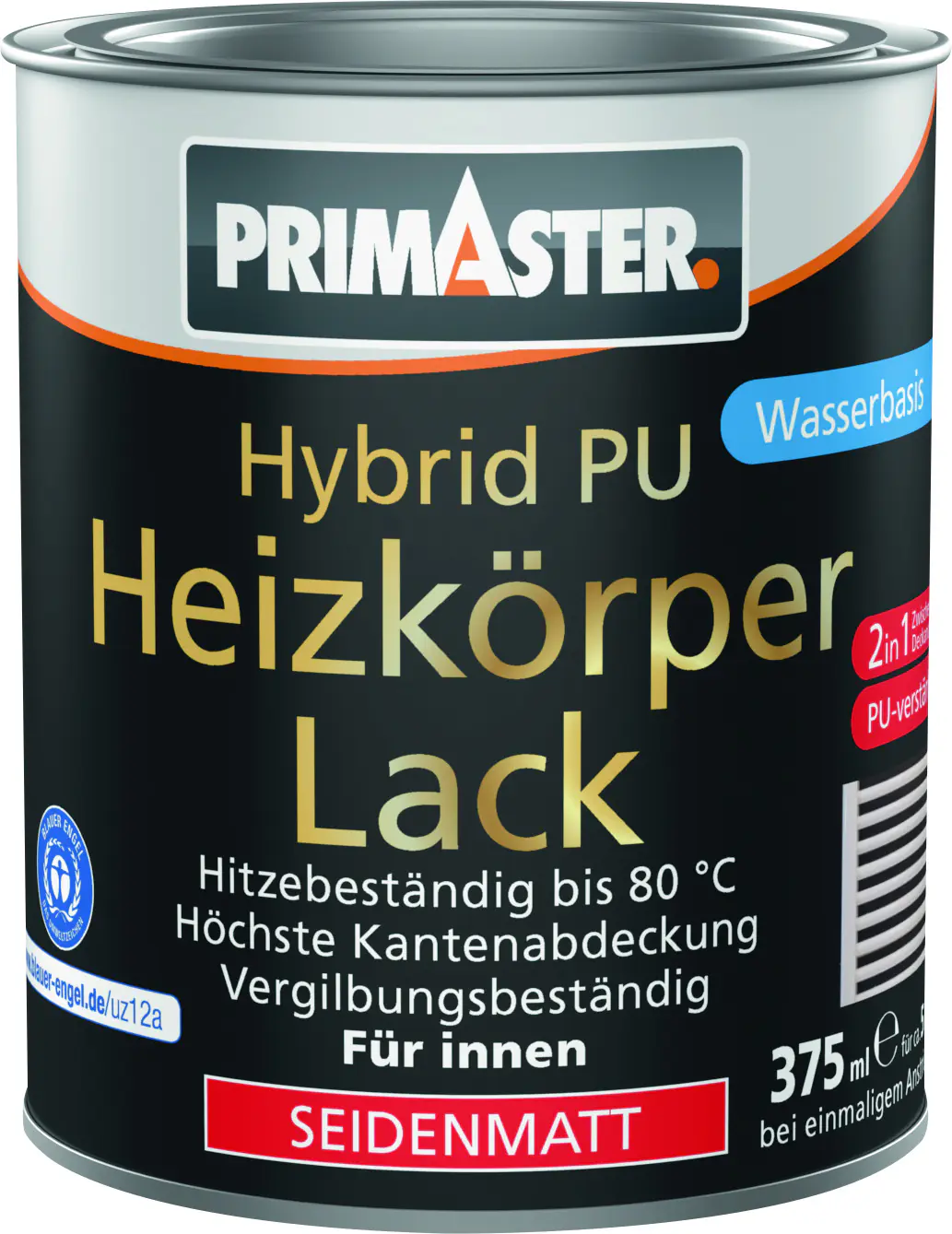 Primaster Hybrid PU-Heizkörperlack weiß seidenmatt 375 ml