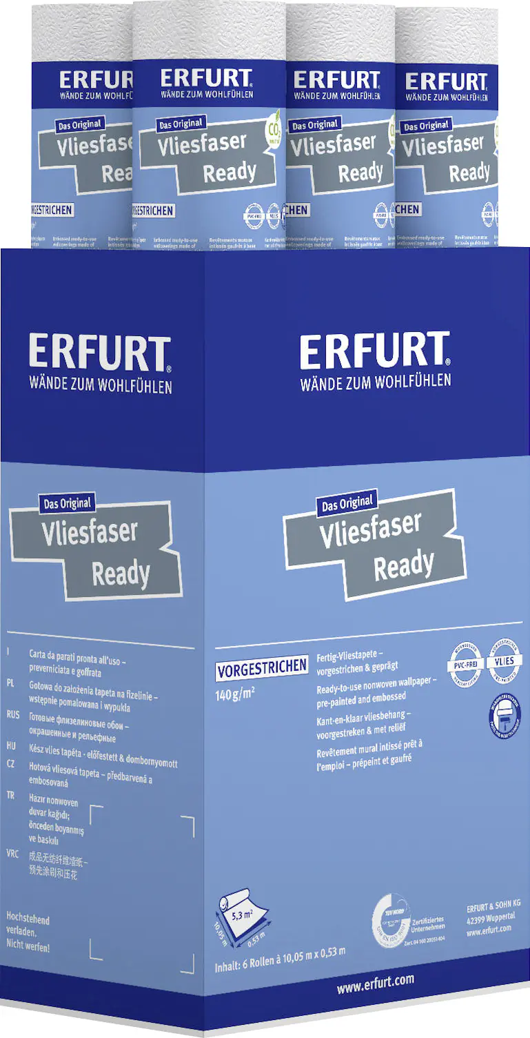Erfurt Vliestapete Ready 300 weiß 10,05 x 0,53 m Erfurt Vliestapete Ready 300 weiß 10,05 x 0,53 m