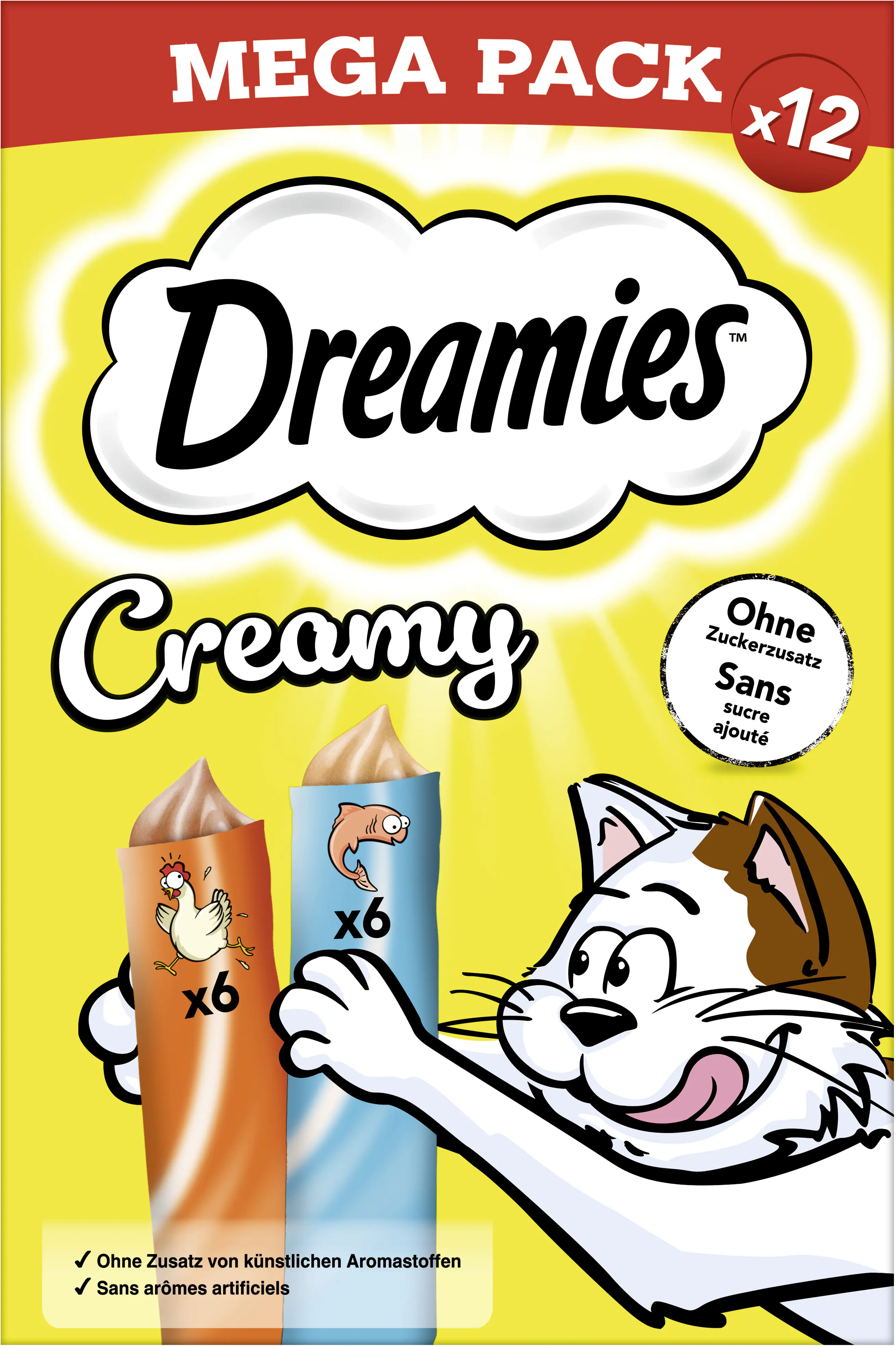 DREAMIES Creamy Katzensnack Adult 12 x 10 g Huhn & Lachs DREAMIES Creamy Katzensnack Adult 12 x 10 g Huhn & Lachs