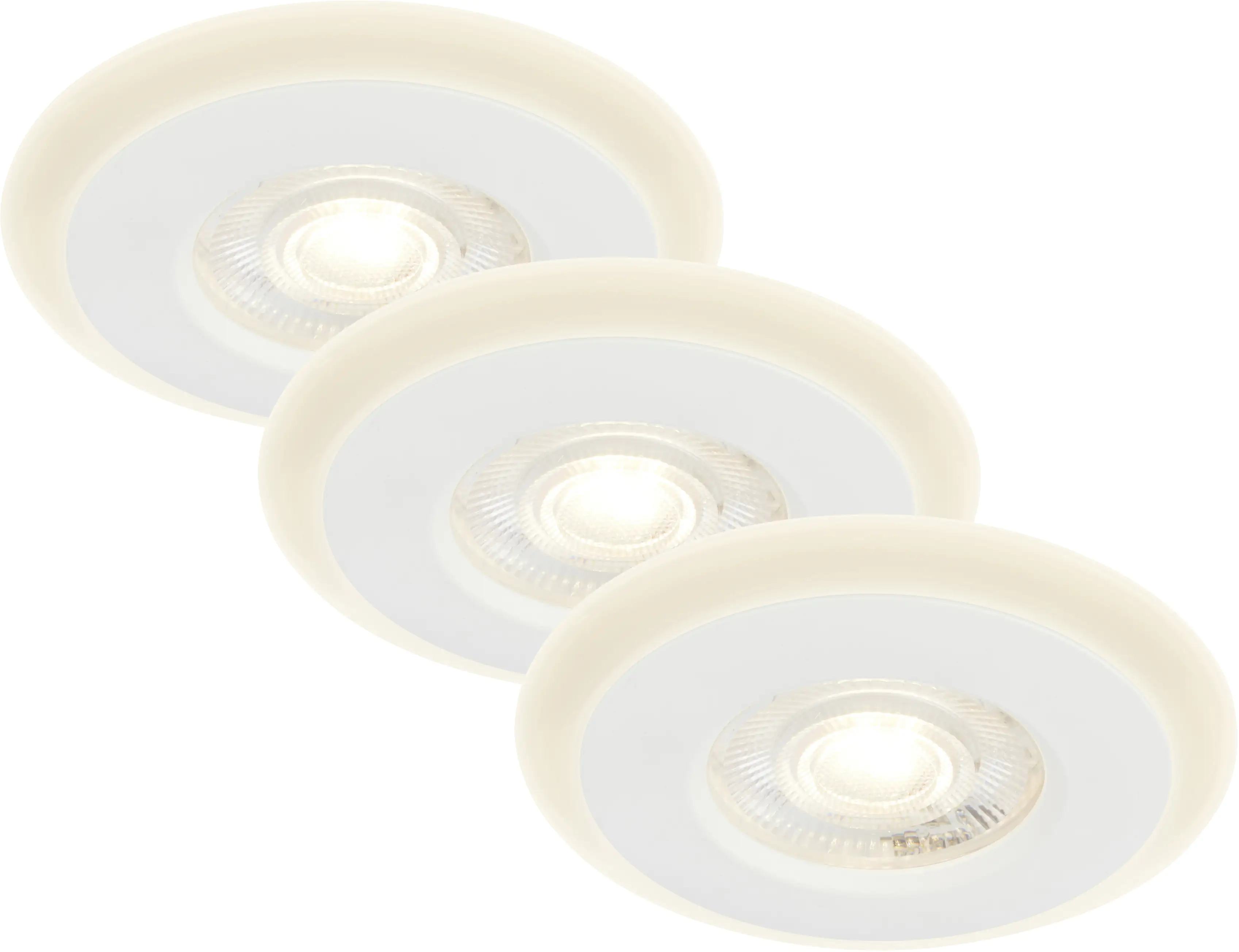 Di-Ka LED Einbauleuchte Skill 3er Set weiß Ø 8,4 cm 4,9W, warmweiß
