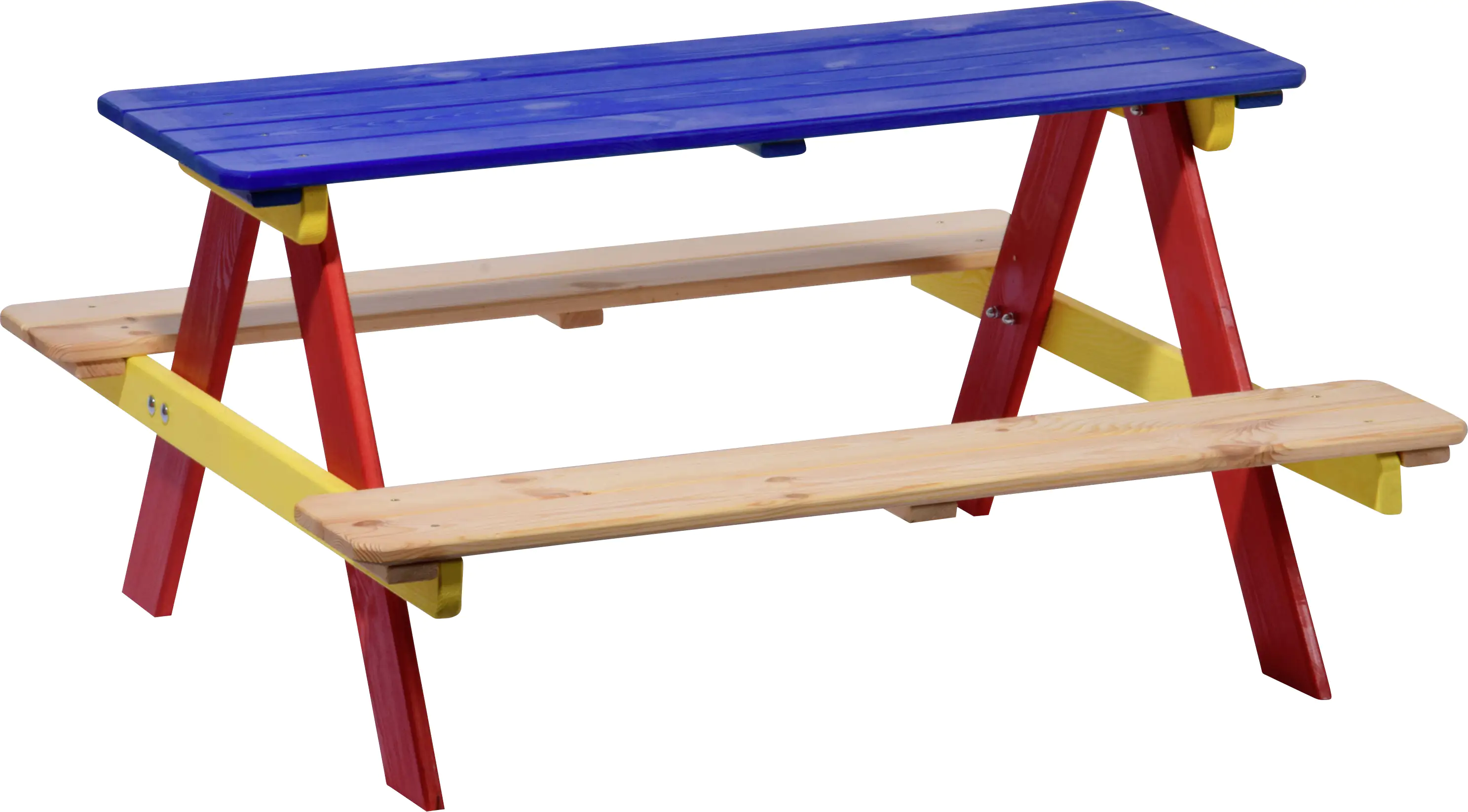 Dobar Sitzbank für Kinder mit Tisch mehrfarbig 85 x 90 x 45 cm