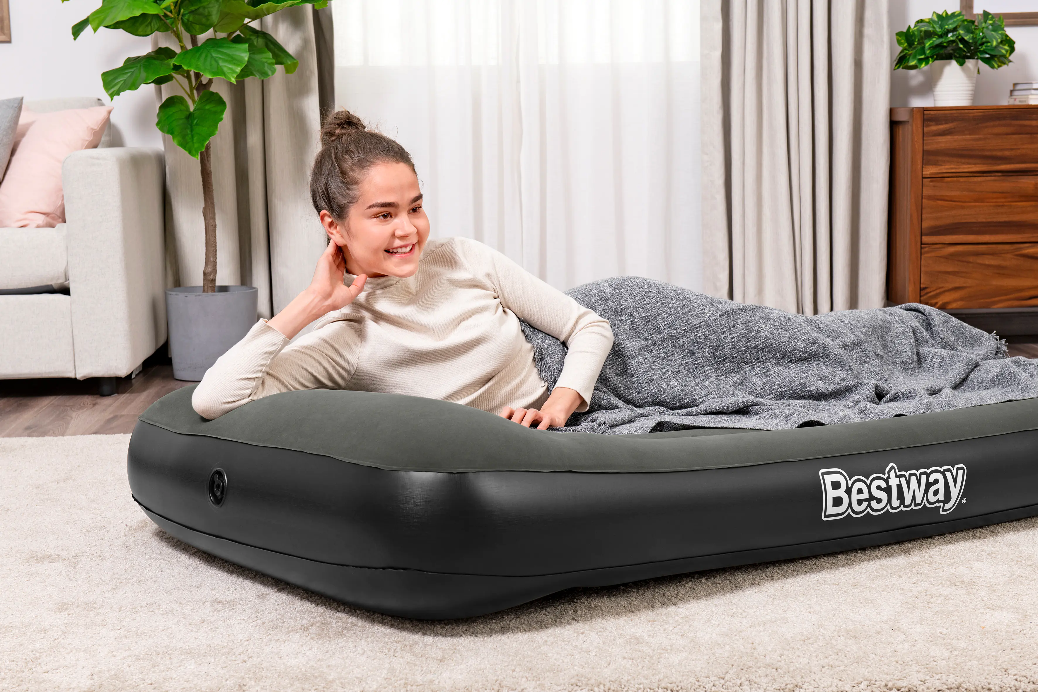 Bestway Luftbett dunkelgrau 188 x 99 x 30 cm Bestway Luftbett dunkelgrau 188 x 99 x 30 cm