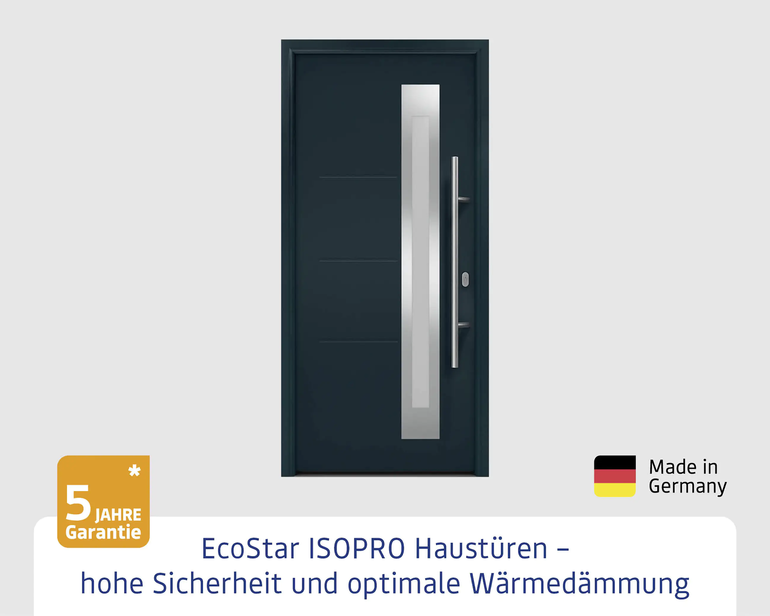 EcoStar Haustür ISOPRO IP 780S anthrazitgrau 110 x 210 cm EcoStar Haustür ISOPRO IP 780S anthrazitgrau 110 x 210 cm