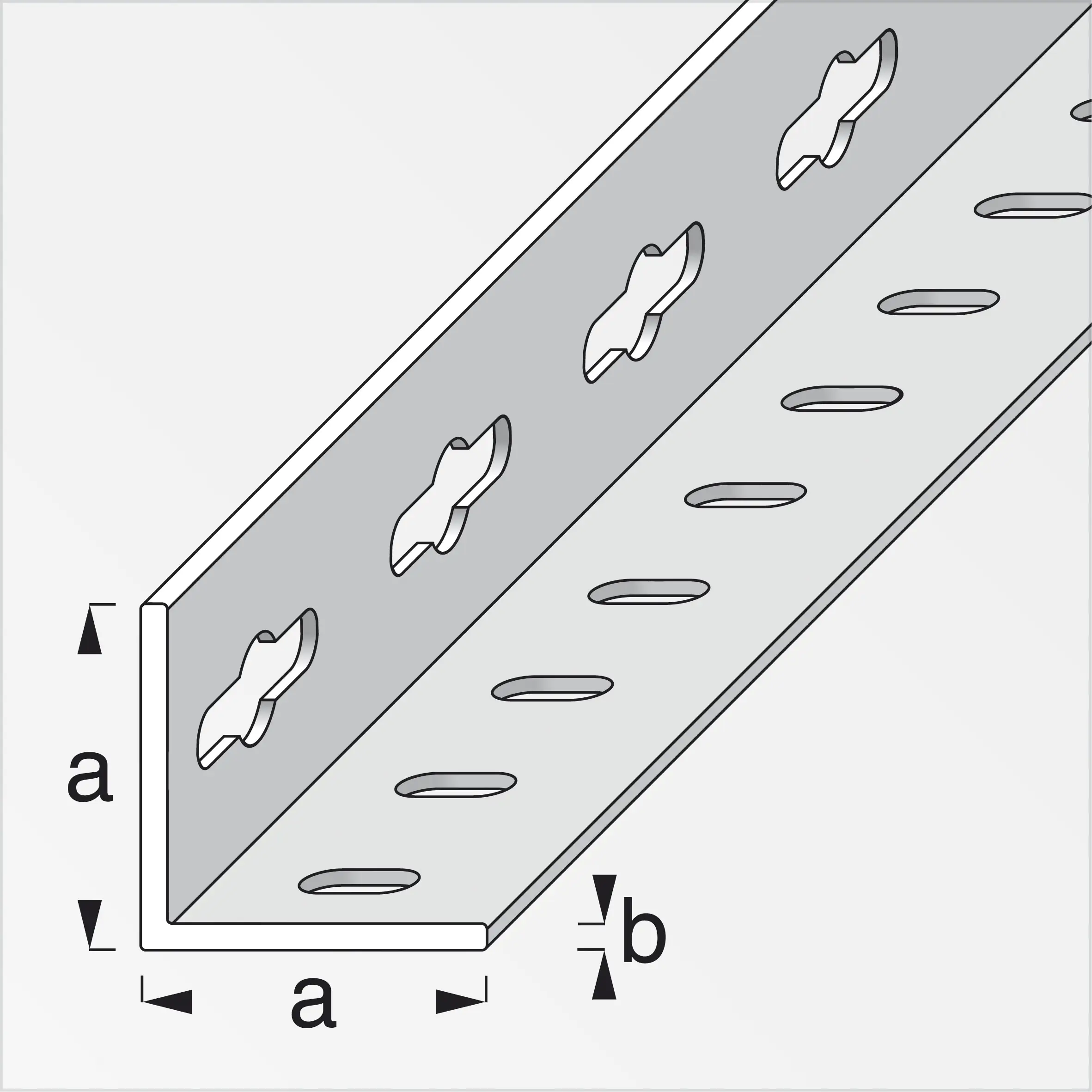 alfer Winkel 1 m, 23.5 x 23.5 mm Stahl beschichtet weiss