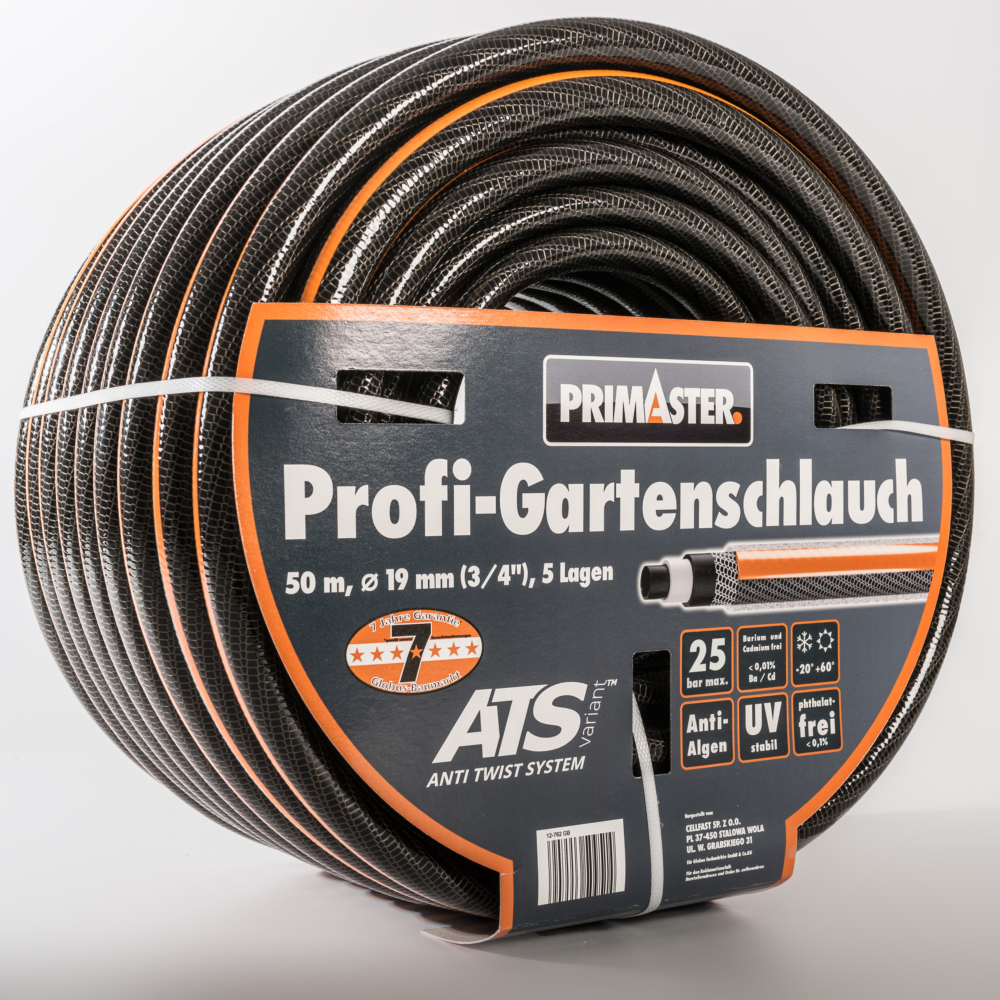 Primaster Profi-Gartenschlauch 50 m Ø 19 mm, (3/4") Primaster Profi-Gartenschlauch 50 m Ø 19 mm, (3/4")