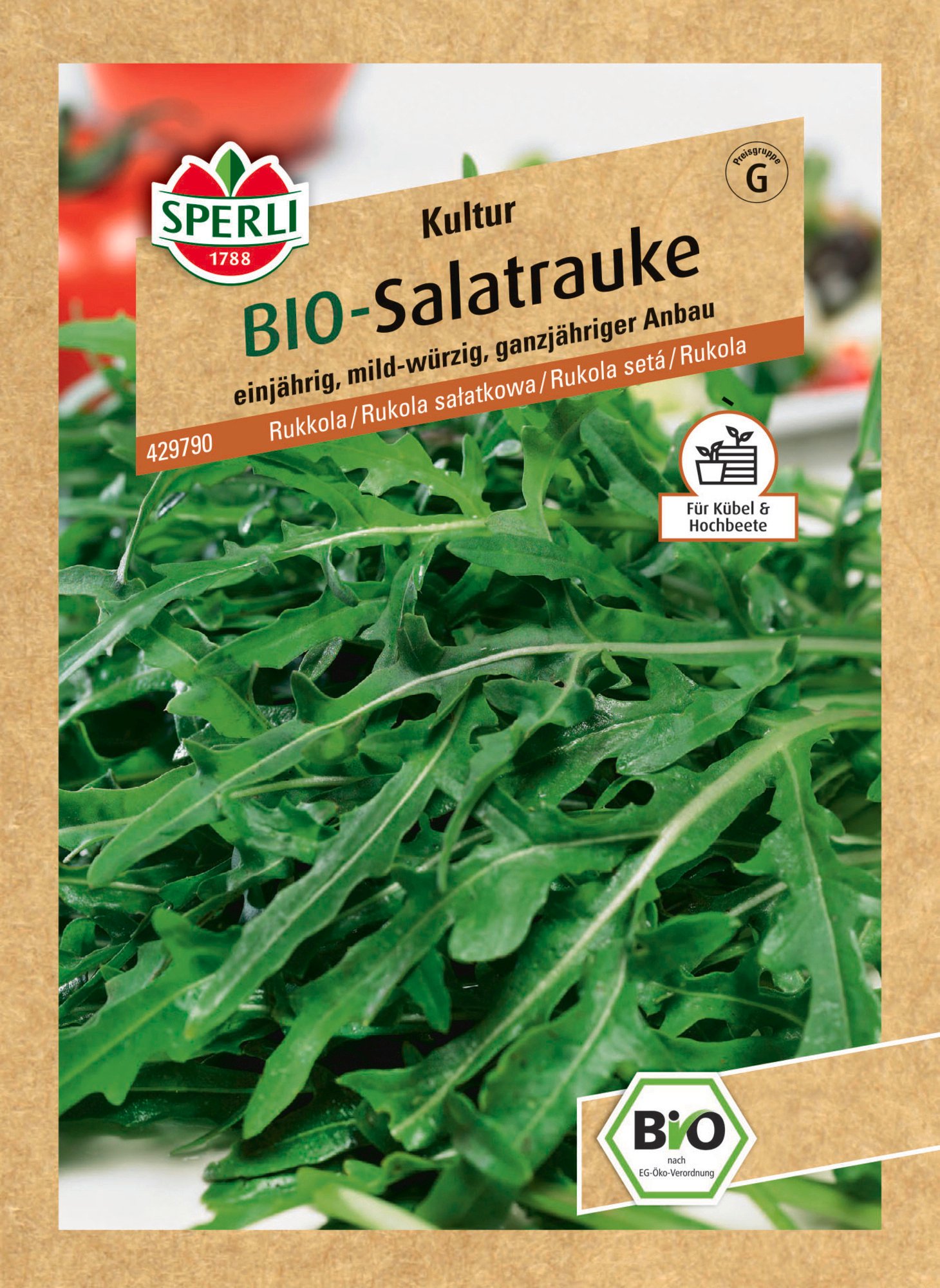 Sperli Saatgut BIO Salatrauke für ca. 0,5 – 1 m²