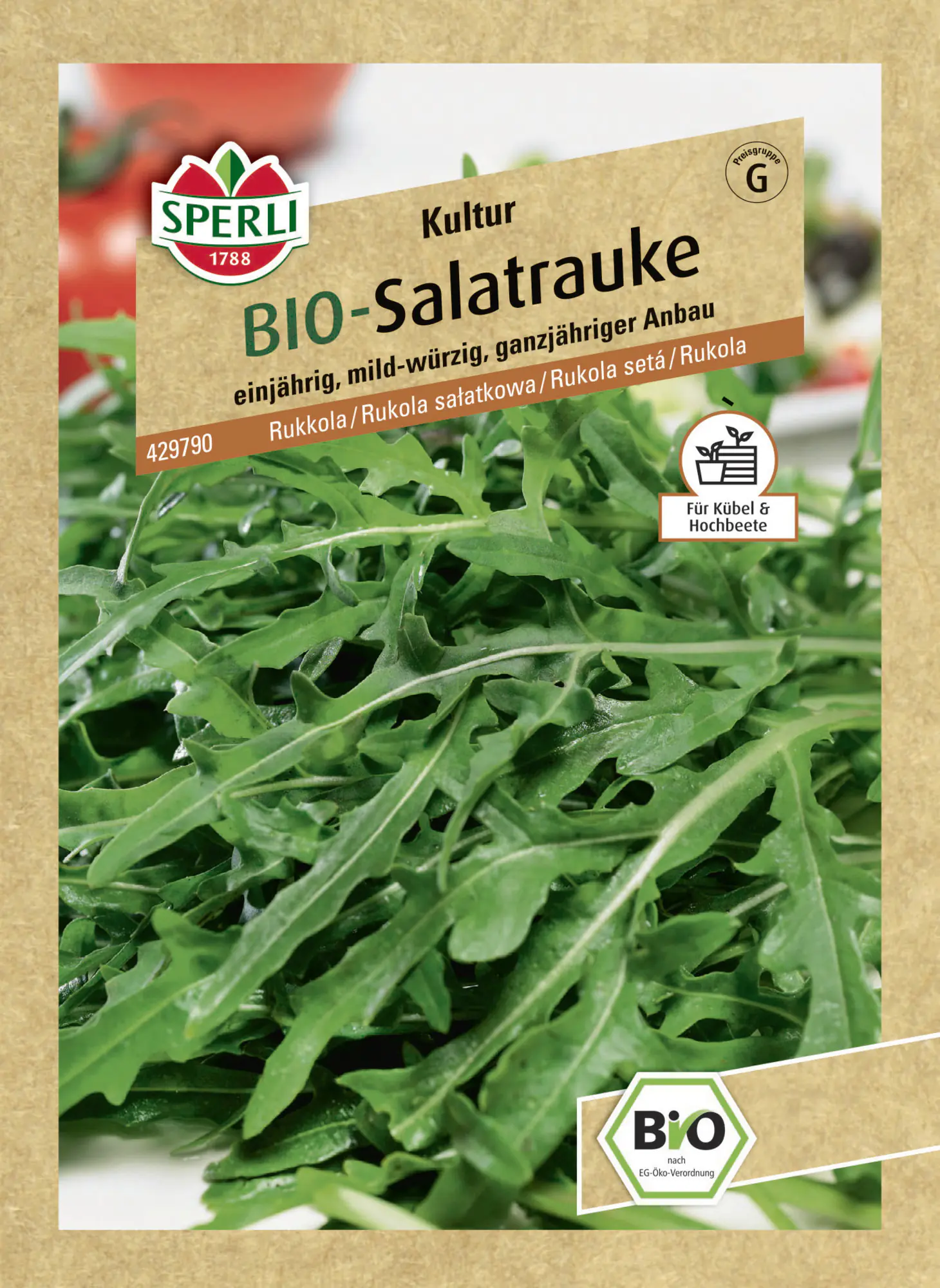 Sperli Saatgut BIO Salatrauke für ca. 0,5 – 1 m²
