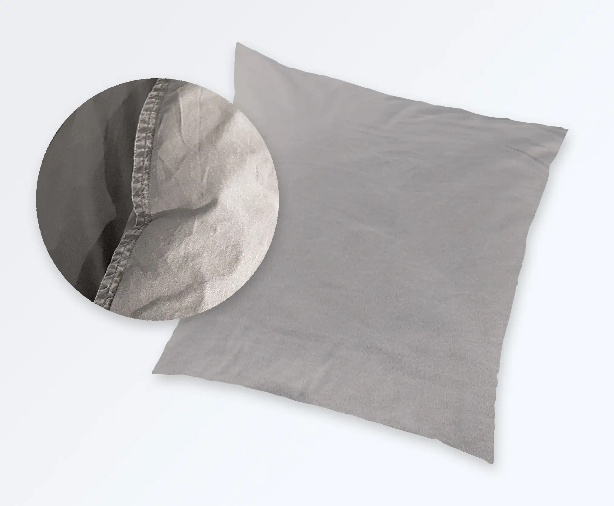 Vario Kissenbezug Renforce Stone Washed kitt, 40 x 40 cm