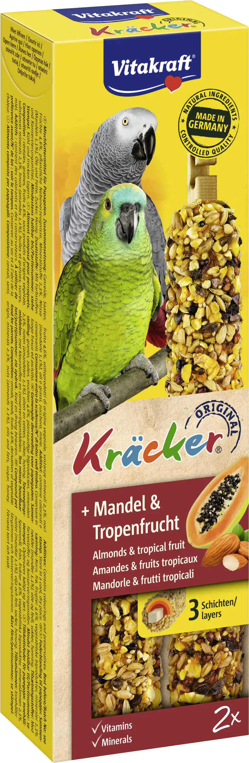 Vitakraft Kräcker® Mandel & Tropenfrucht 2 Stück / 180 g Vitakraft Kräcker® Mandel & Tropenfrucht 2 Stück / 180 g