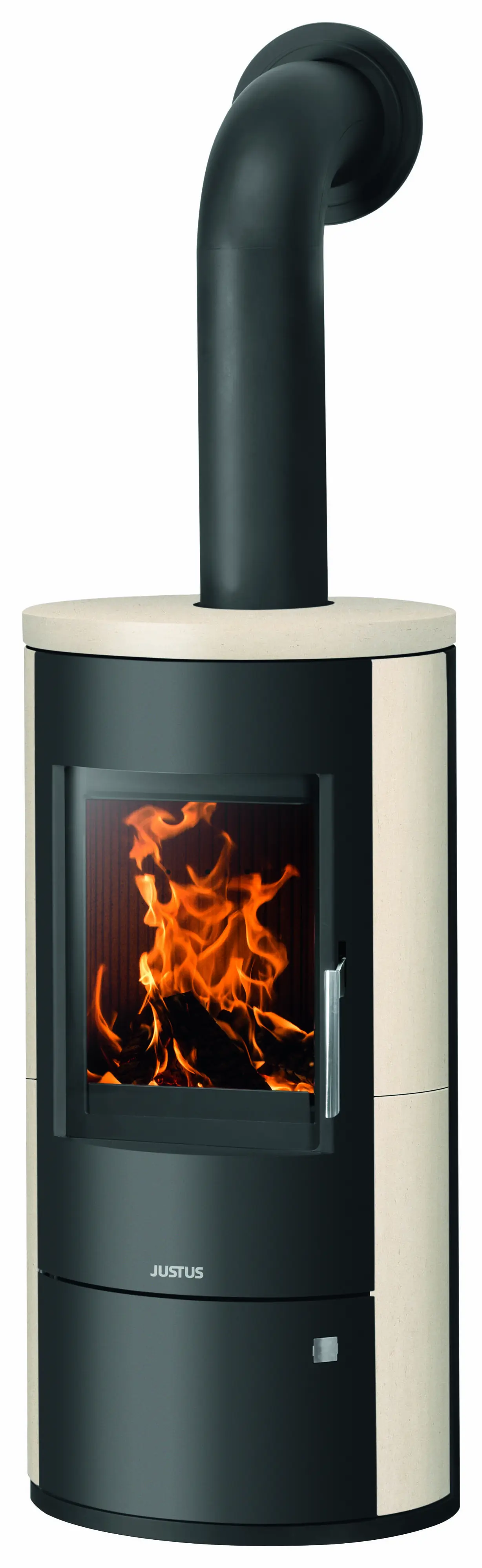 Justus Kaminofen Austin 5 Kalkstein-Cream Grundgerät schwarz 5 kW
