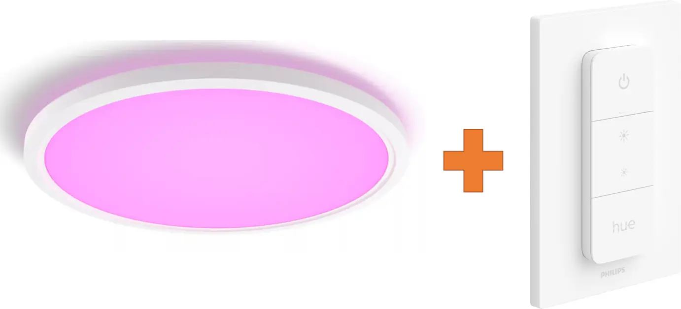 Philips Hue LED Deckenleuchte Tento + Dimmschalter rund weiß Ø 55 cm RGB