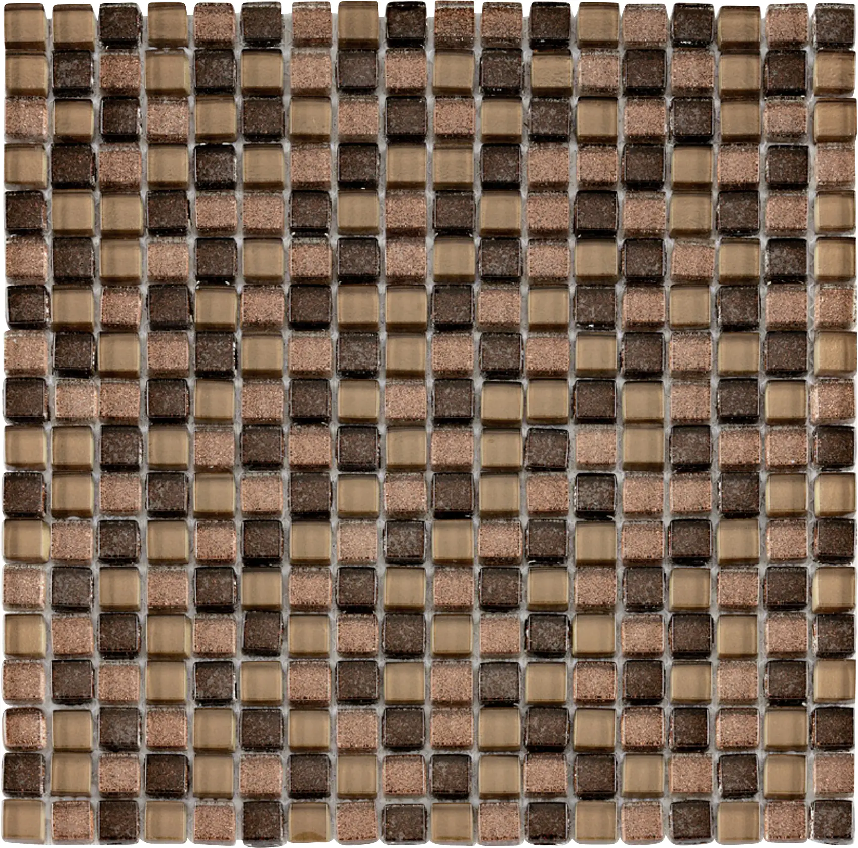 Mosaikfliese Glas Diamant 30 x 30 cm kupferrot Steinmaß: ca. 1,5 x 1,5 cm