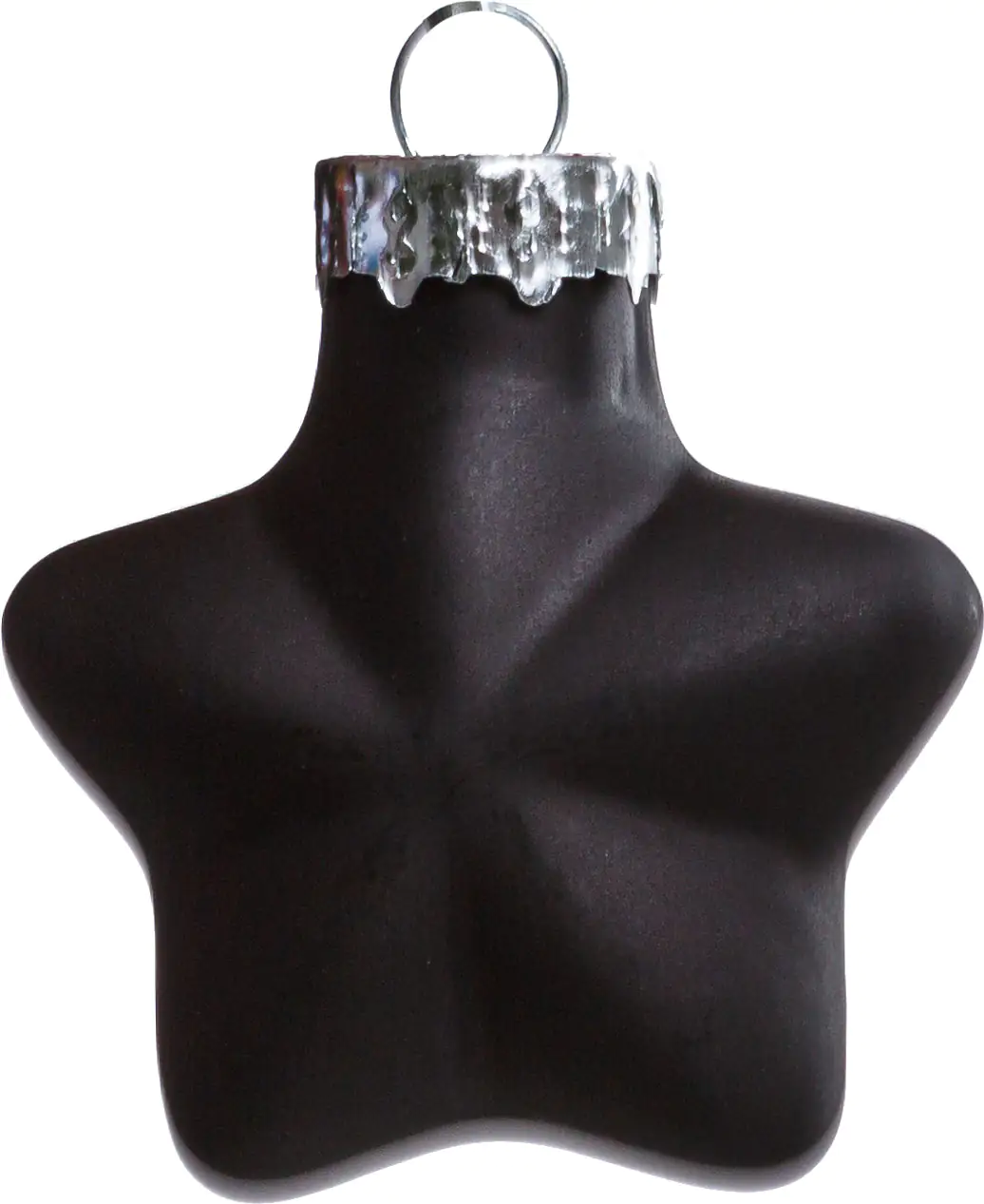 2076601552918_02 TrendLine Weihnachtskugeln Glas-Sterne 4 cm schwarz 12 Stück