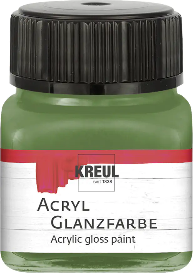 Kreul Acryl Glanzfarbe olivgrün 20 ml