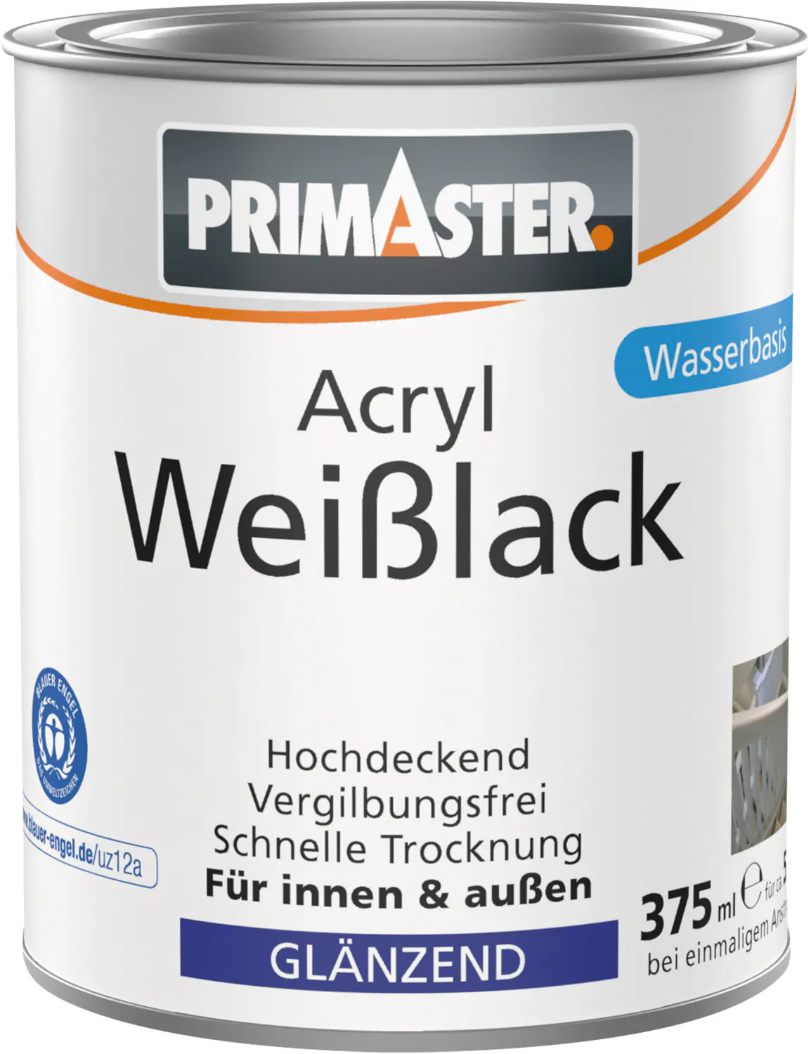 Primaster Acryl Weißlack glänzend 375 ml