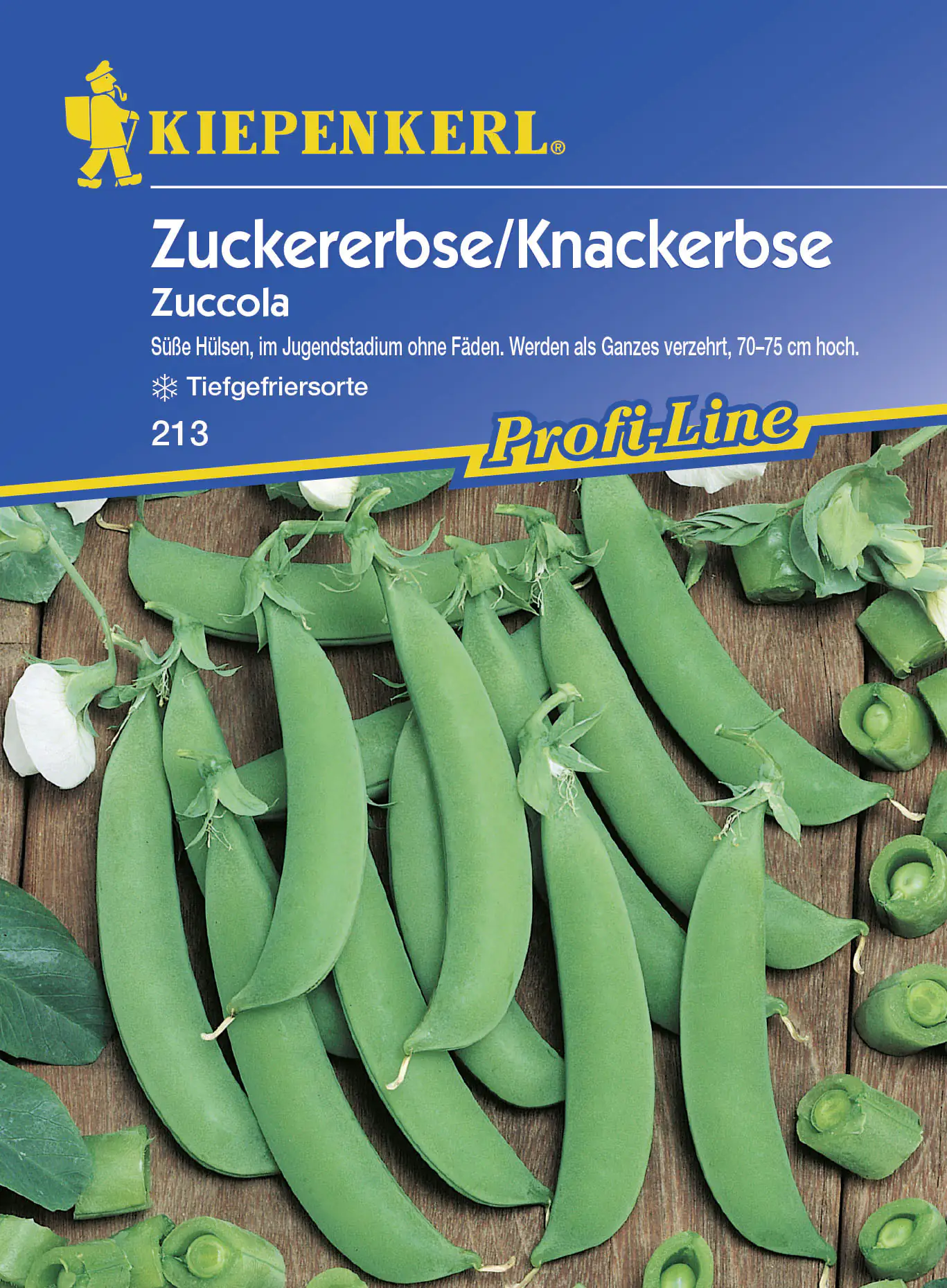 Kiepenkerl Zuckererbse Zuccola Pisum sativum, Inhalt: 5-8 lfd. Meter