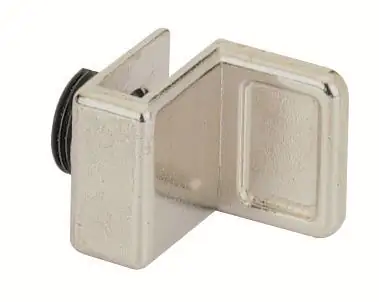 Hettich Glastürgriff vernickelt Zinkdruc kguss, vernickelt/matt, 1 Stück