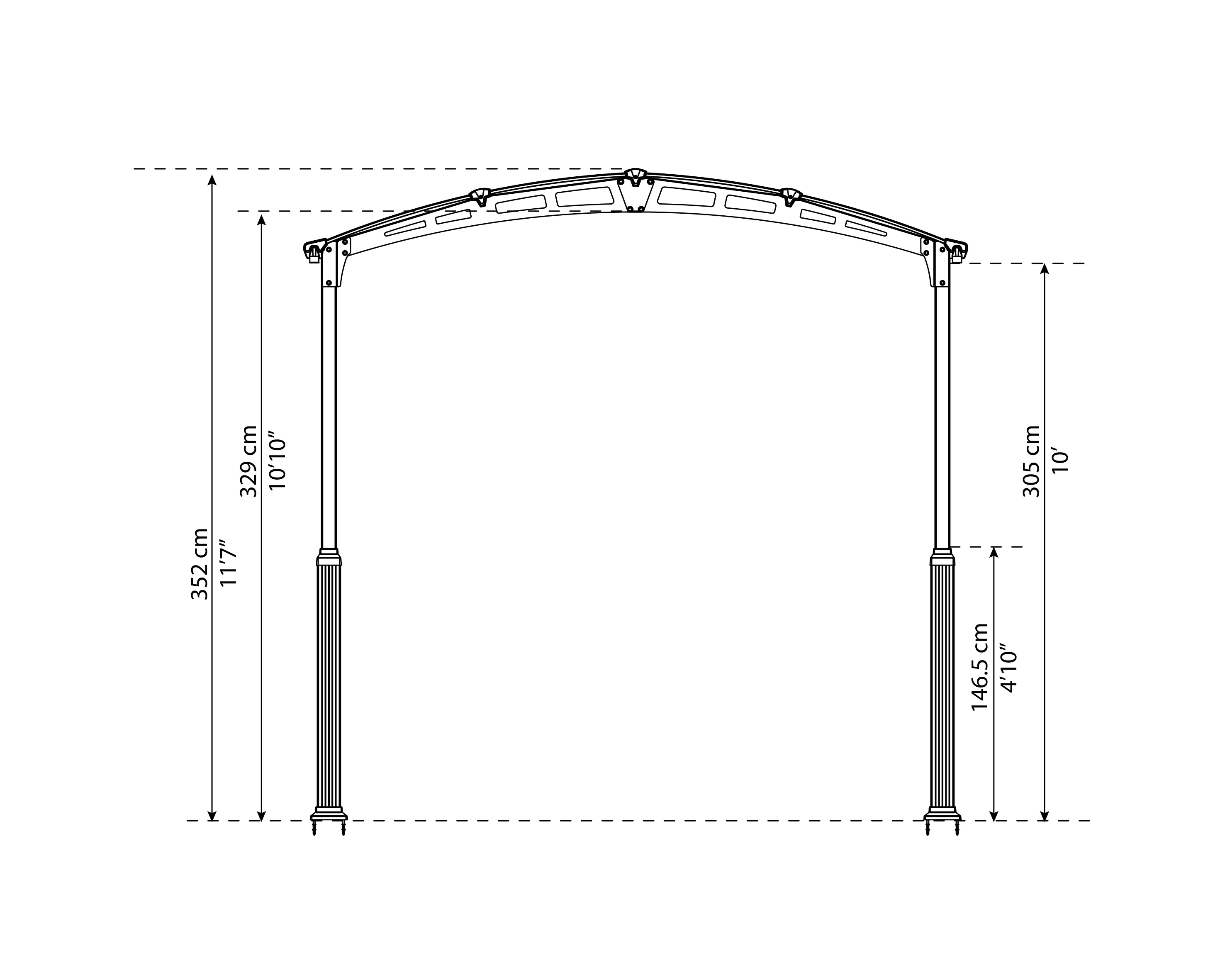 Canopia Carport Arcadia Alpine 6400 649 x 359 x 307 cm