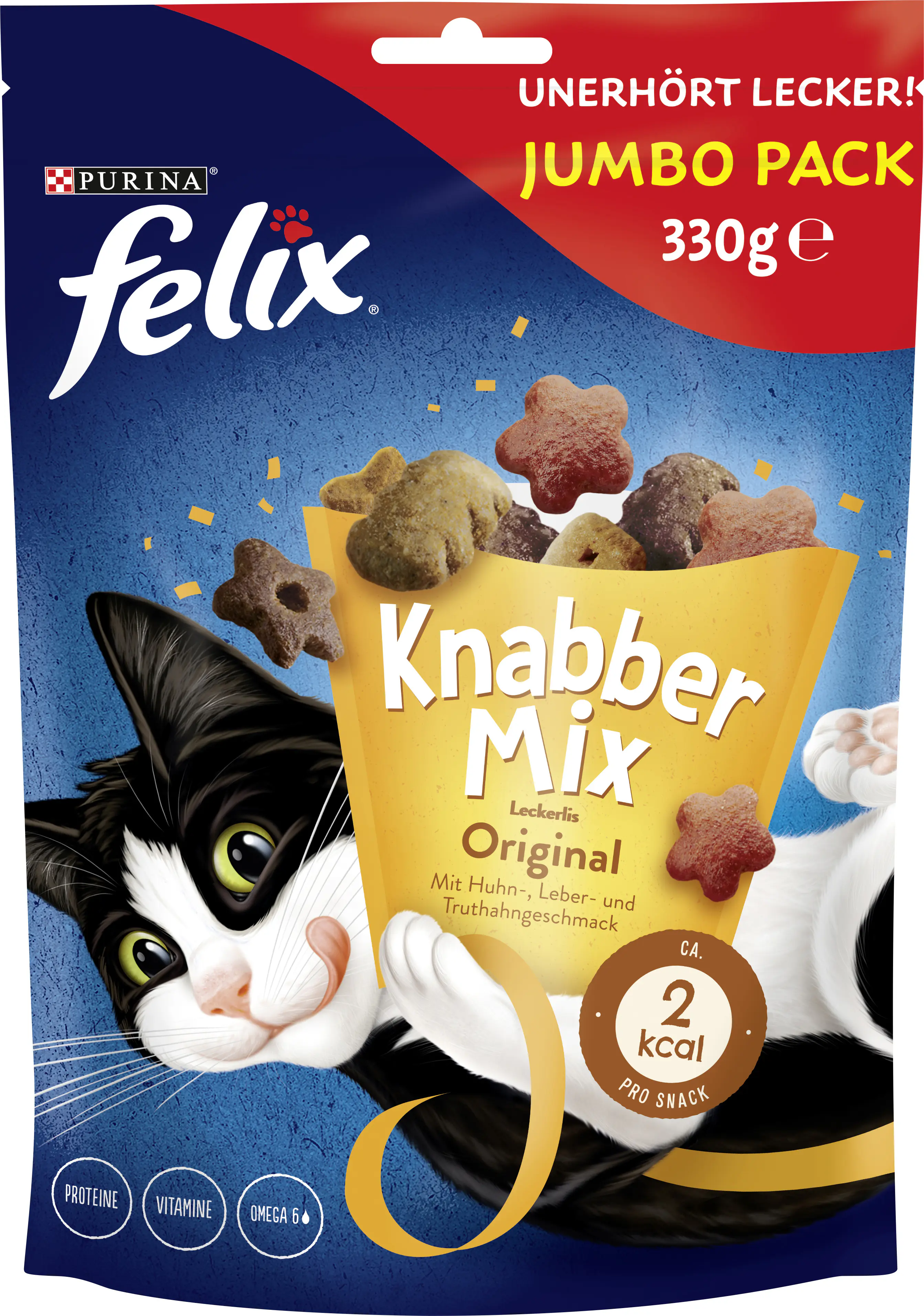 Felix KnabberMix Katzensnack Original mit Huhn, Leber & Truthahn 330 g Felix KnabberMix Katzensnack Original mit Huhn, Leber & Truthahn 330 g
