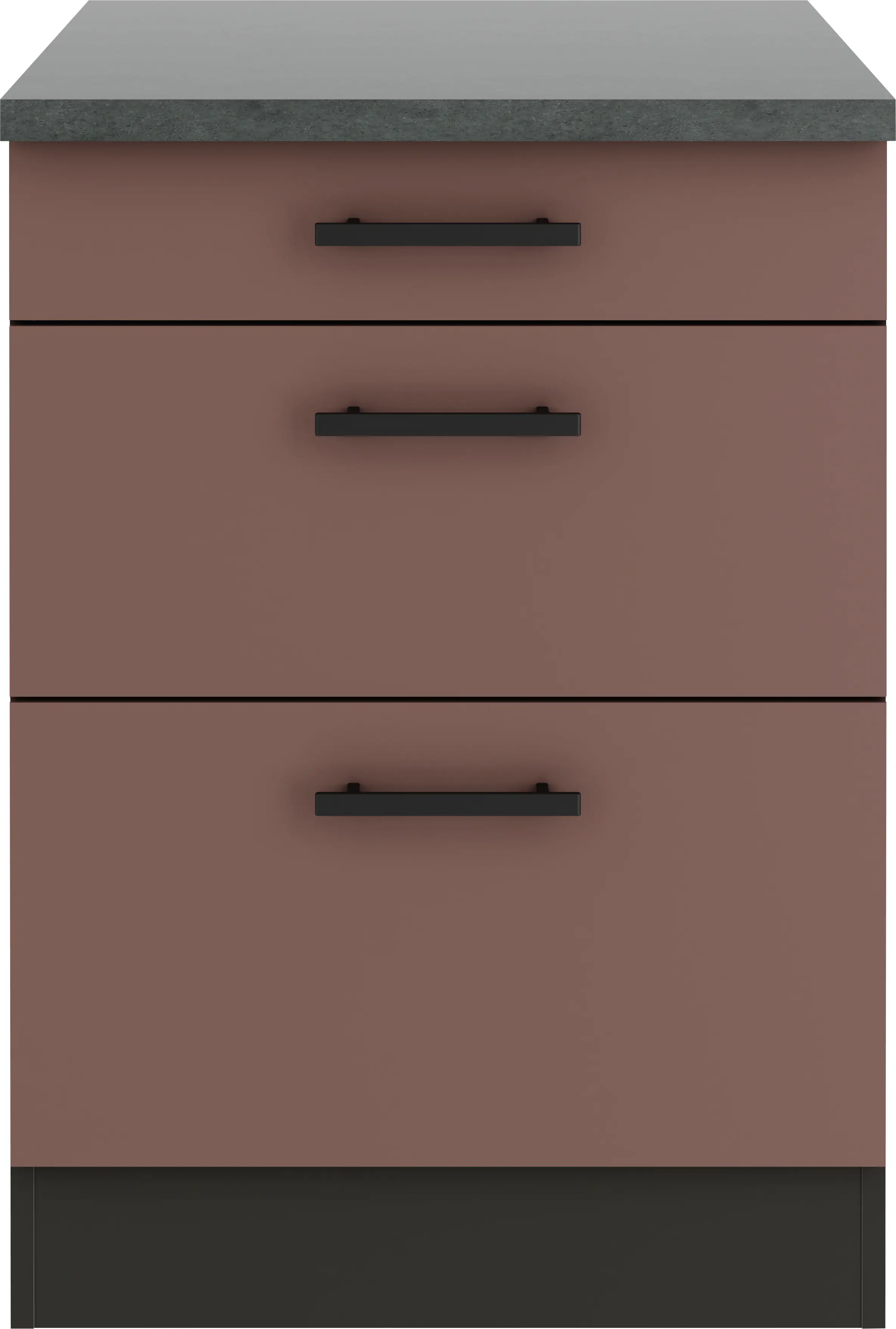 Optifit Unterschrank Nizza 407 rostrot/anthrazit matt 60 cm 