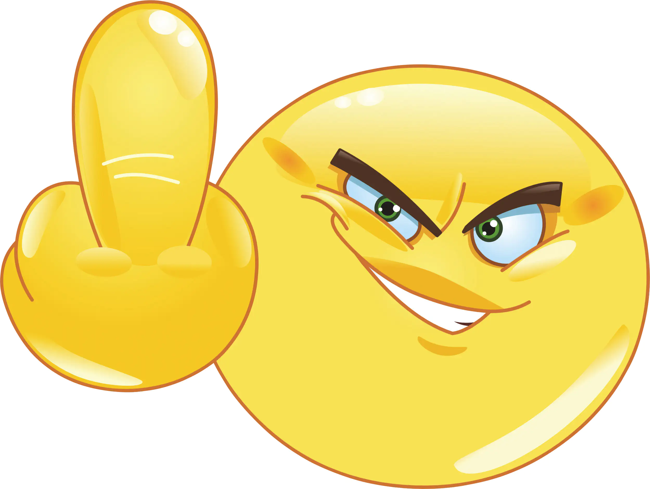 Hermann Schütz Aufkleber Finger Smiley 105x90mm