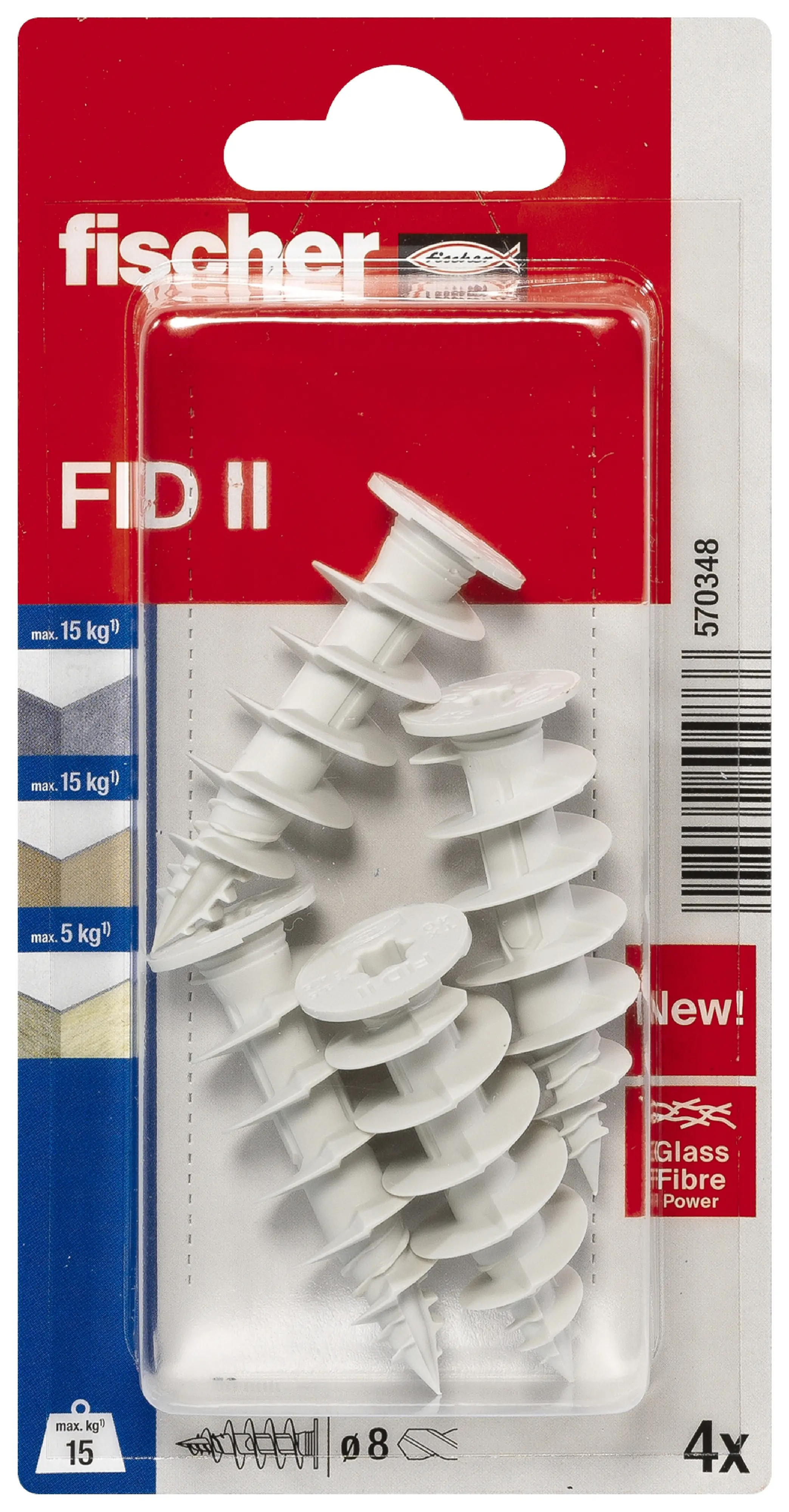 Fischer Dämmstoffdübel FID II 8.0 x 40 mm - 4 Stück