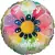 Folienballon Happy Birthday Blume bunt 19 x 13,5 cm