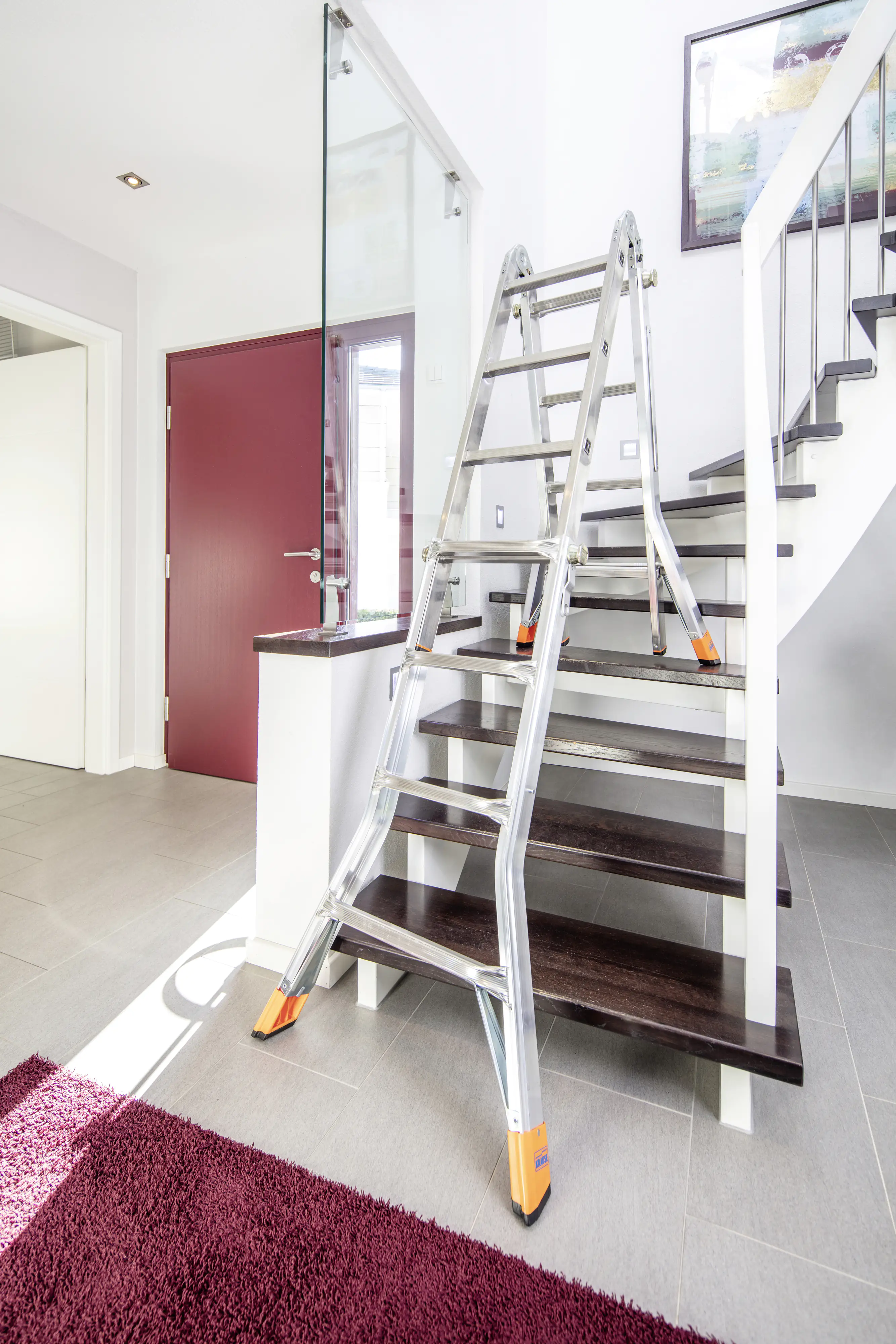 Krause Aluminium-Gelenk-Teleskopleiter MONTO TeleMatic 5 m