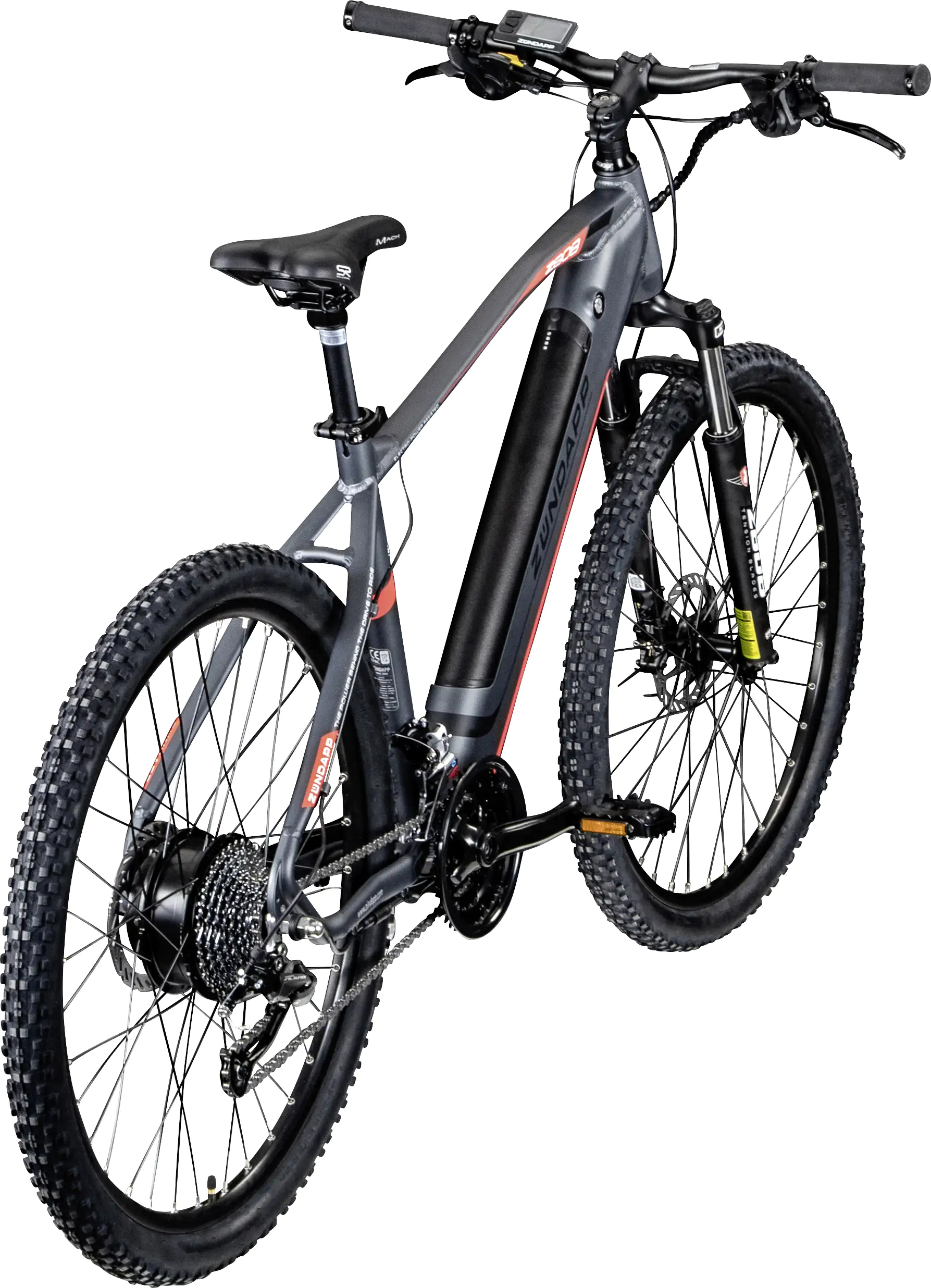 Zündapp E-Bike MTB Z808 Herren 27,5 Zoll RH 48cm 27-Gang 504 Wh schwarz rot