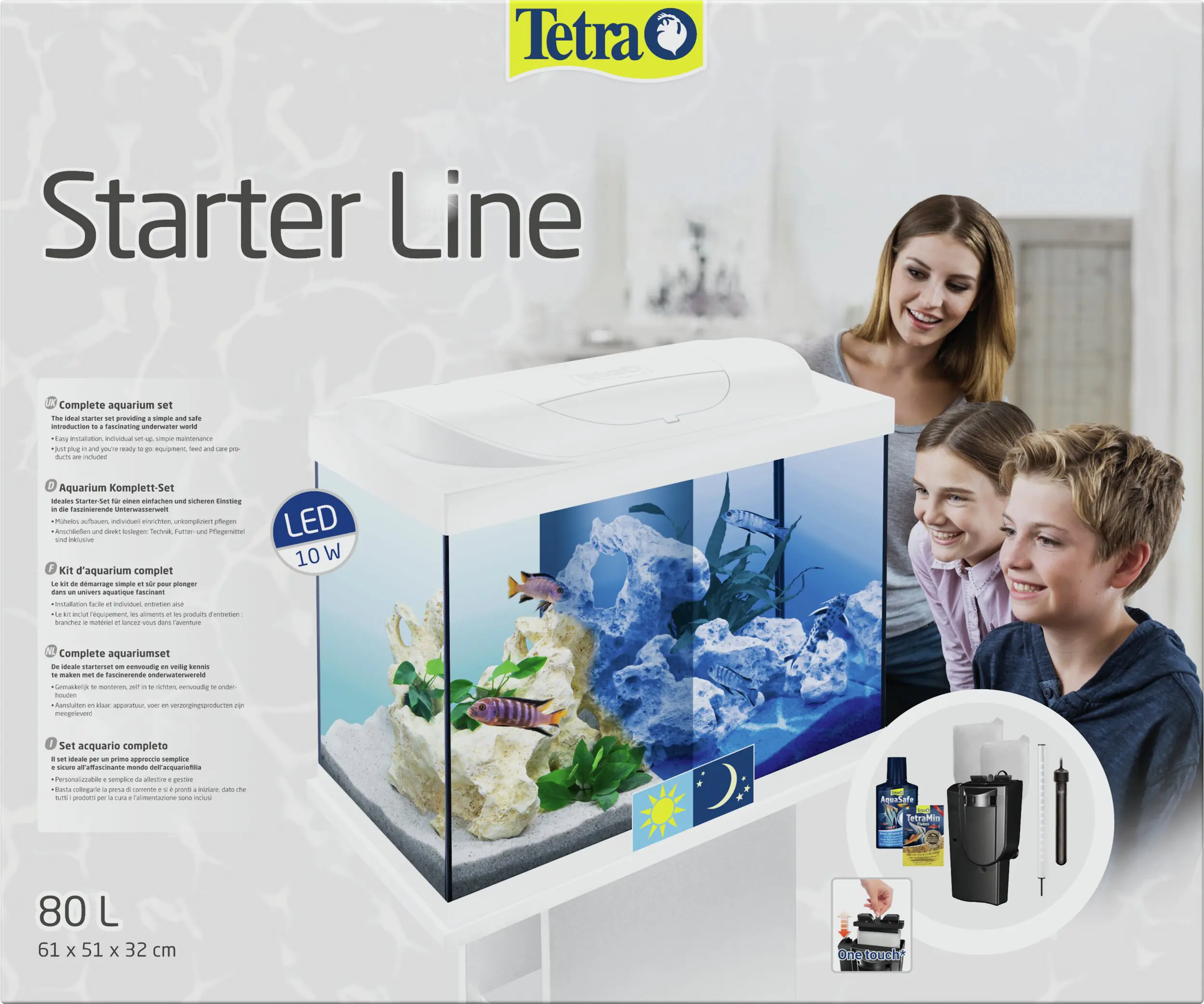 Tetra Aquarium Starter Line LED 80 L weiß