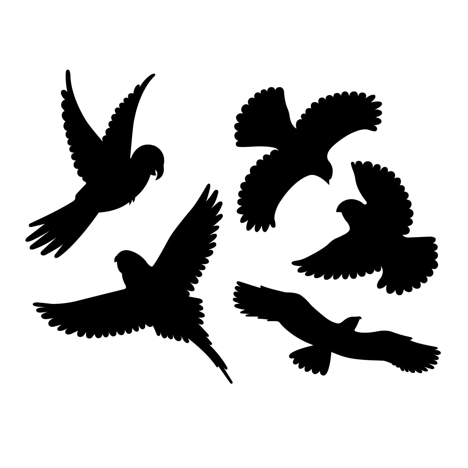 Gardigo Vogel Silhouetten 5 er Set