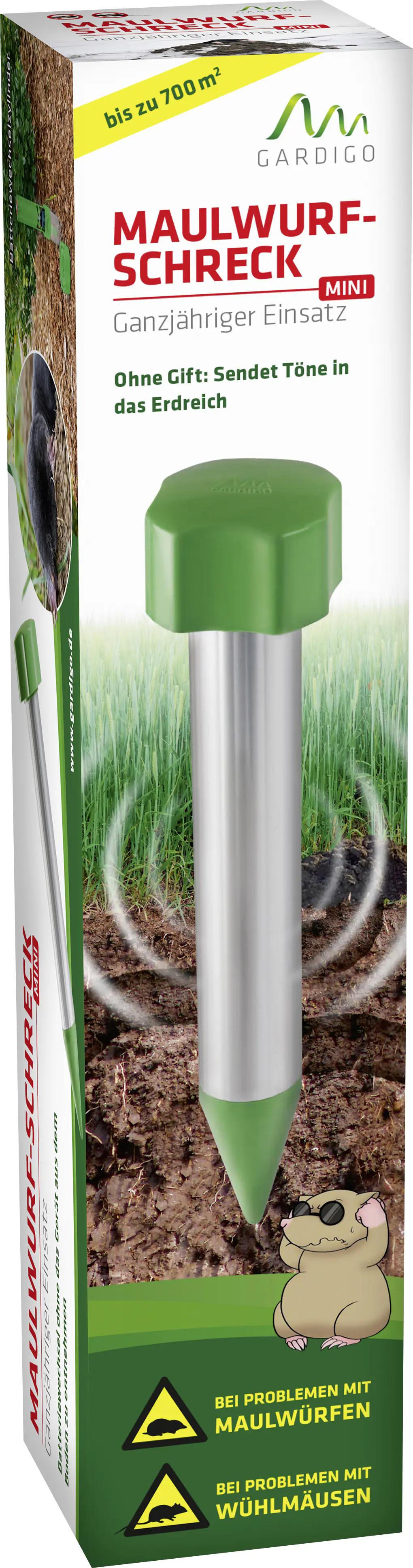 Gardigo Maulwurf-Vertreiber Mini Ganzjähriger Einsatz
