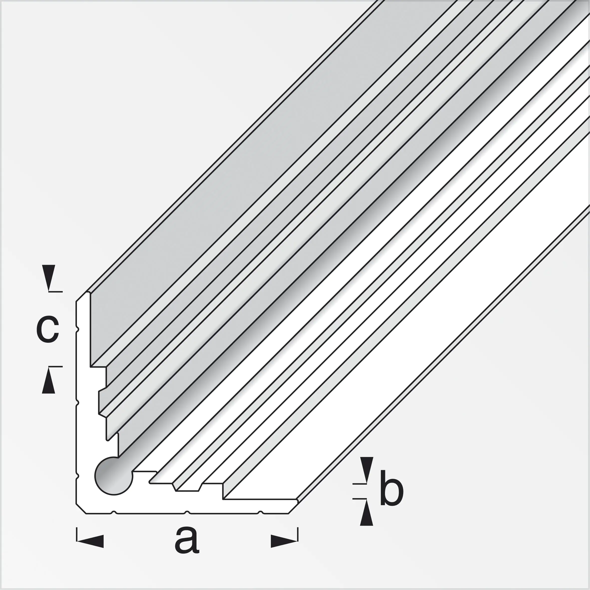 alfer Winkel-Profil, zweiseitig 1 m, 29.5 x 10 mm Aluminium roh blank