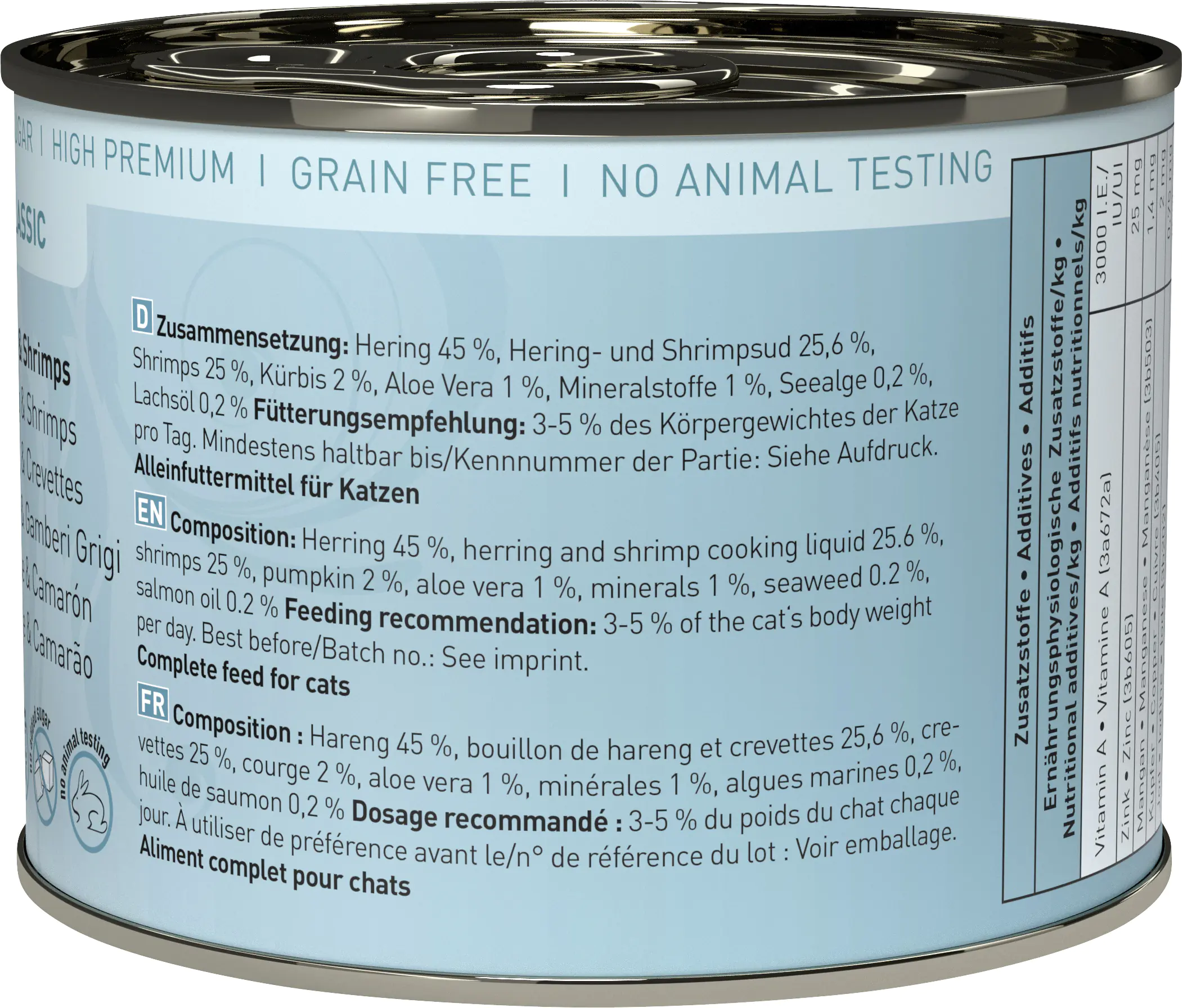 Catz Finefood Katzenfutter Classic No. 13 Hering & Shrimps 200 g