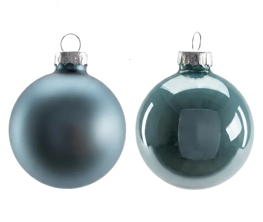 TrendLine Weihnachtskugeln aus Glas Ø 6 cm dämmerungsblau 20 Stück